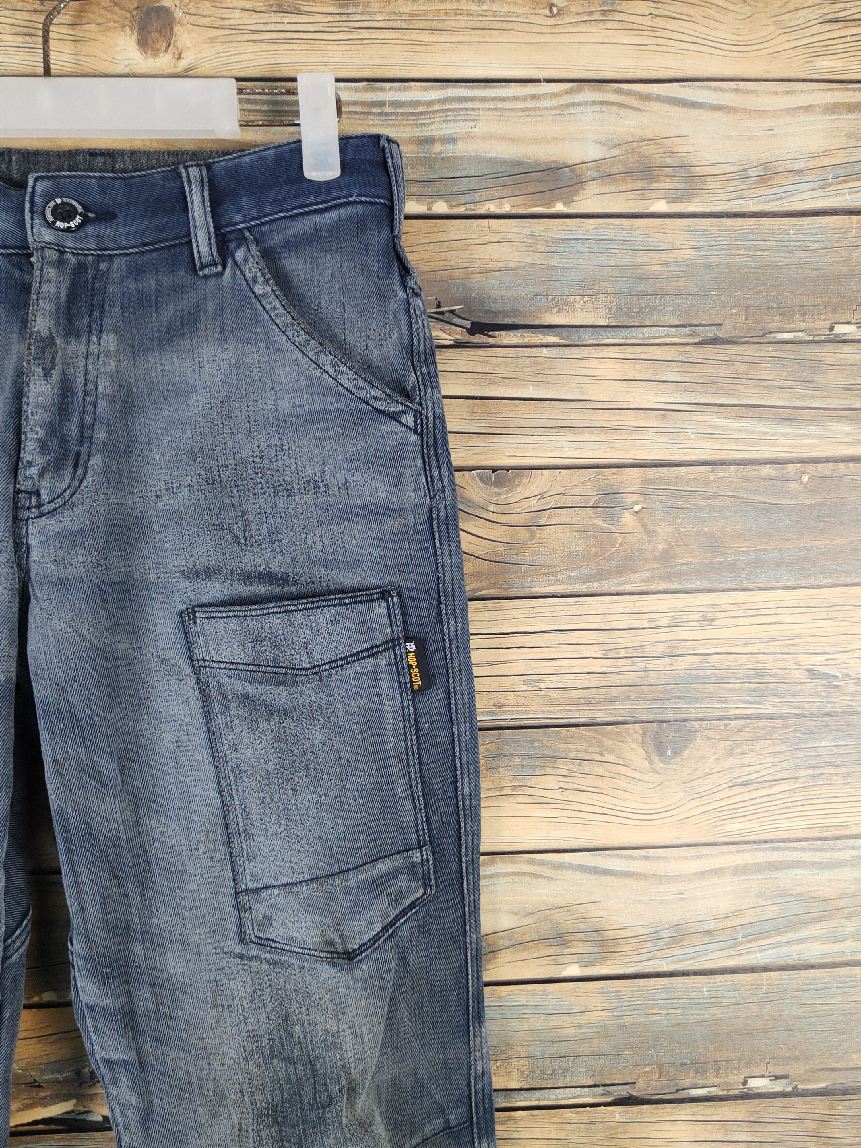 Japanese Brand Hop-Scot Dark Blue Faded Distressed Ripped Jeans #W1983 Size US 30 / EU 46 - 6 Thumbnail