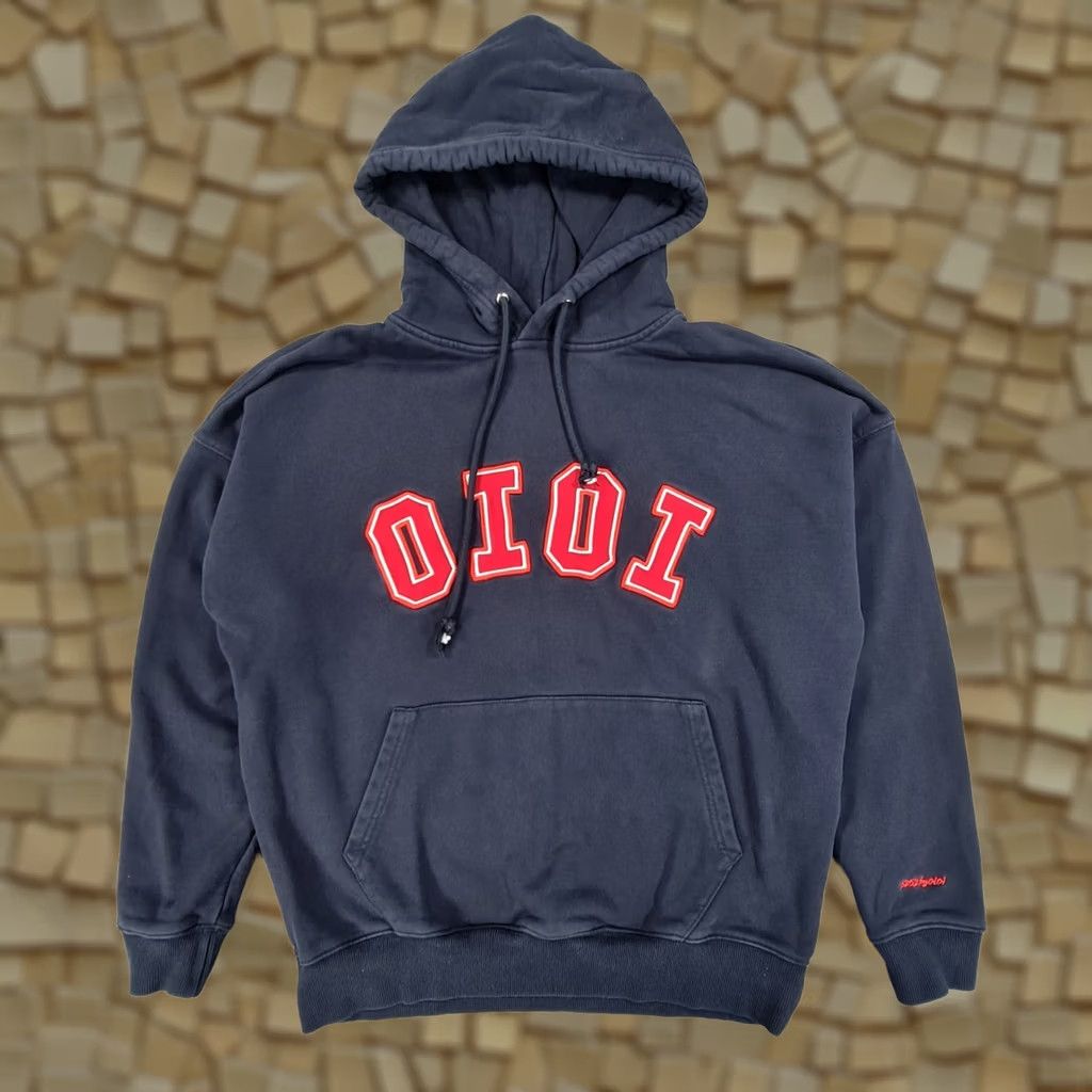 Vintage 5252 By Oioi Mens Hoodie Navy Blue Medium Big Logo Cotton Pullover Hoodie Mens Size US M / EU 48-50 / 2 - 1 Thumbnail