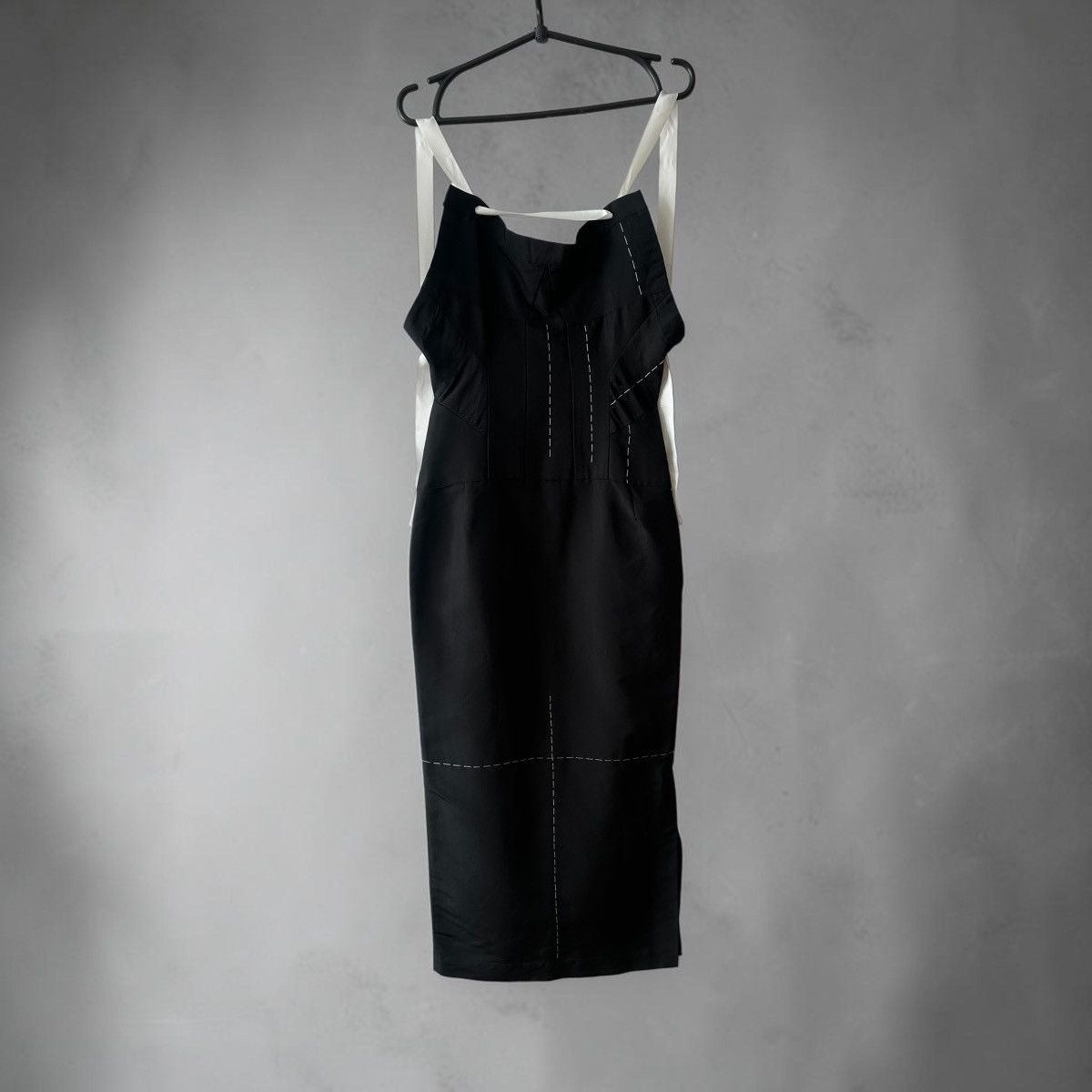 Yohji Yamamoto Yohji Yamamoto SS2000 Runway Backless Silk Stitch Dress Size S / US 4 / IT 40 - 2 Thumbnail