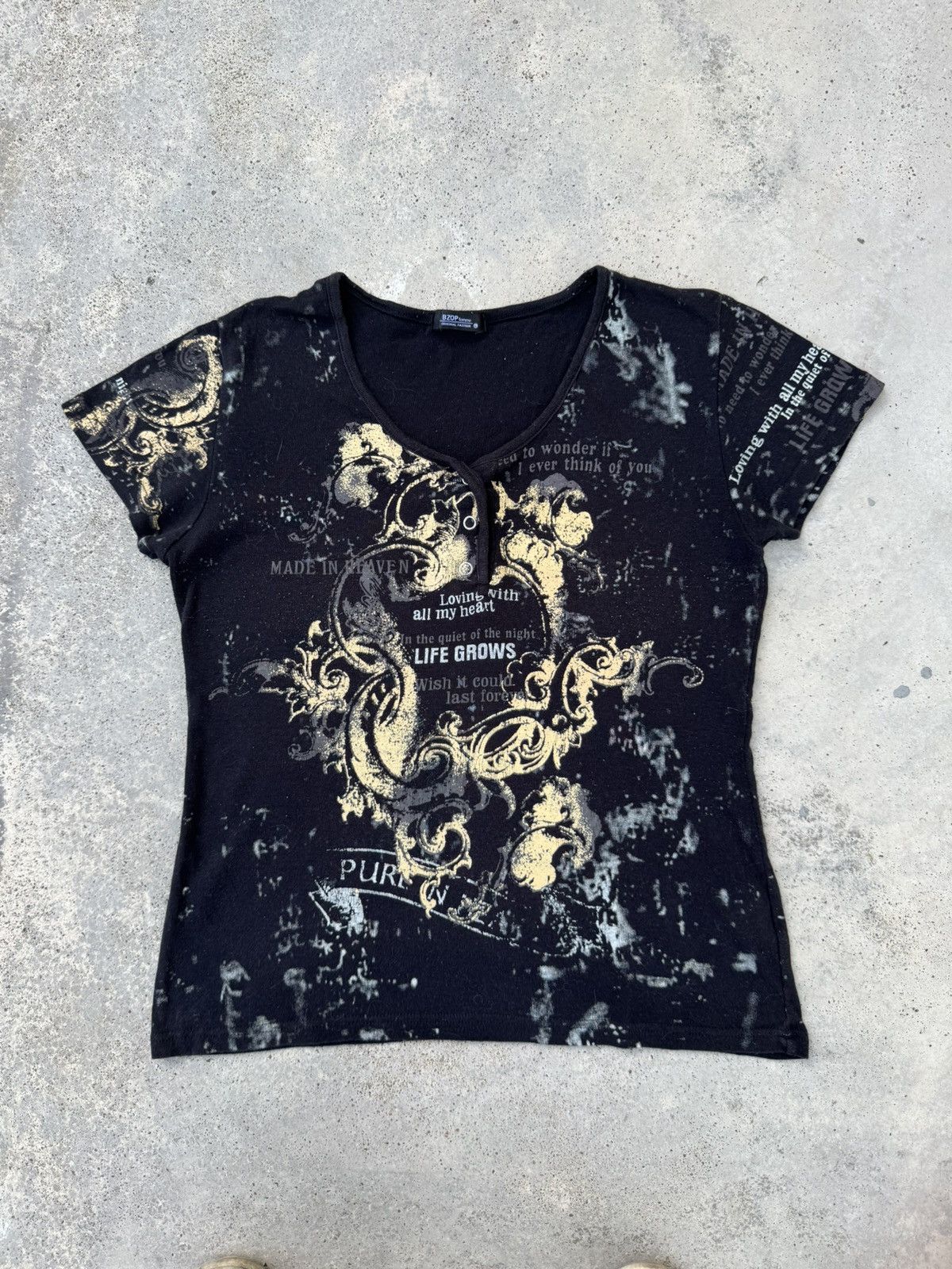 Seditionaries Sick BZOP Femme Wild Poem seditionaries Styled Gothic Tees Size L / US 10 / IT 46 - 1 Thumbnail