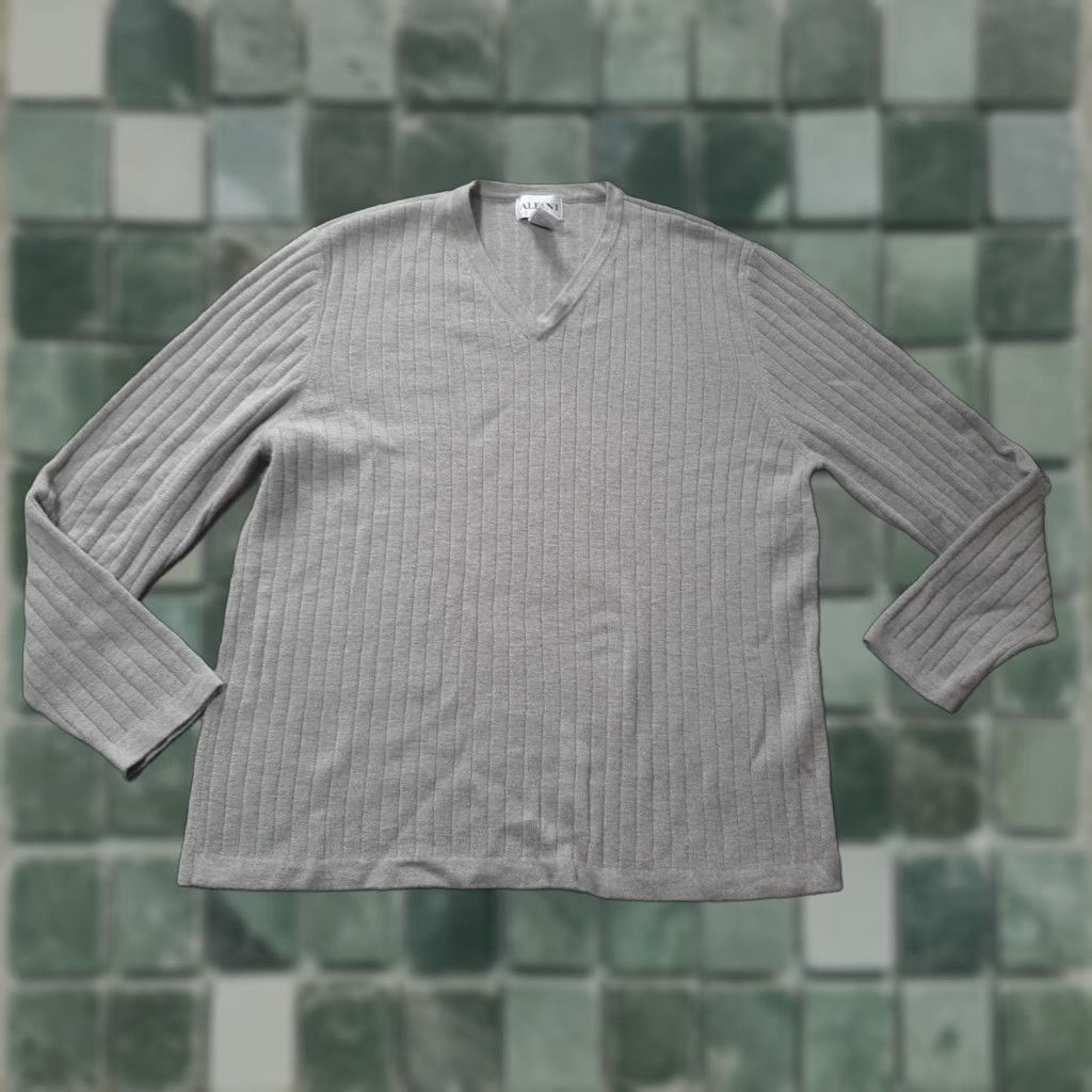 Alfani Alfani Mens Sweater XL Gray Wool Long Sleeve Crew Neck Pullover Knit Classic Style Mens Size US XL / EU 56 / 4 - 1 Thumbnail