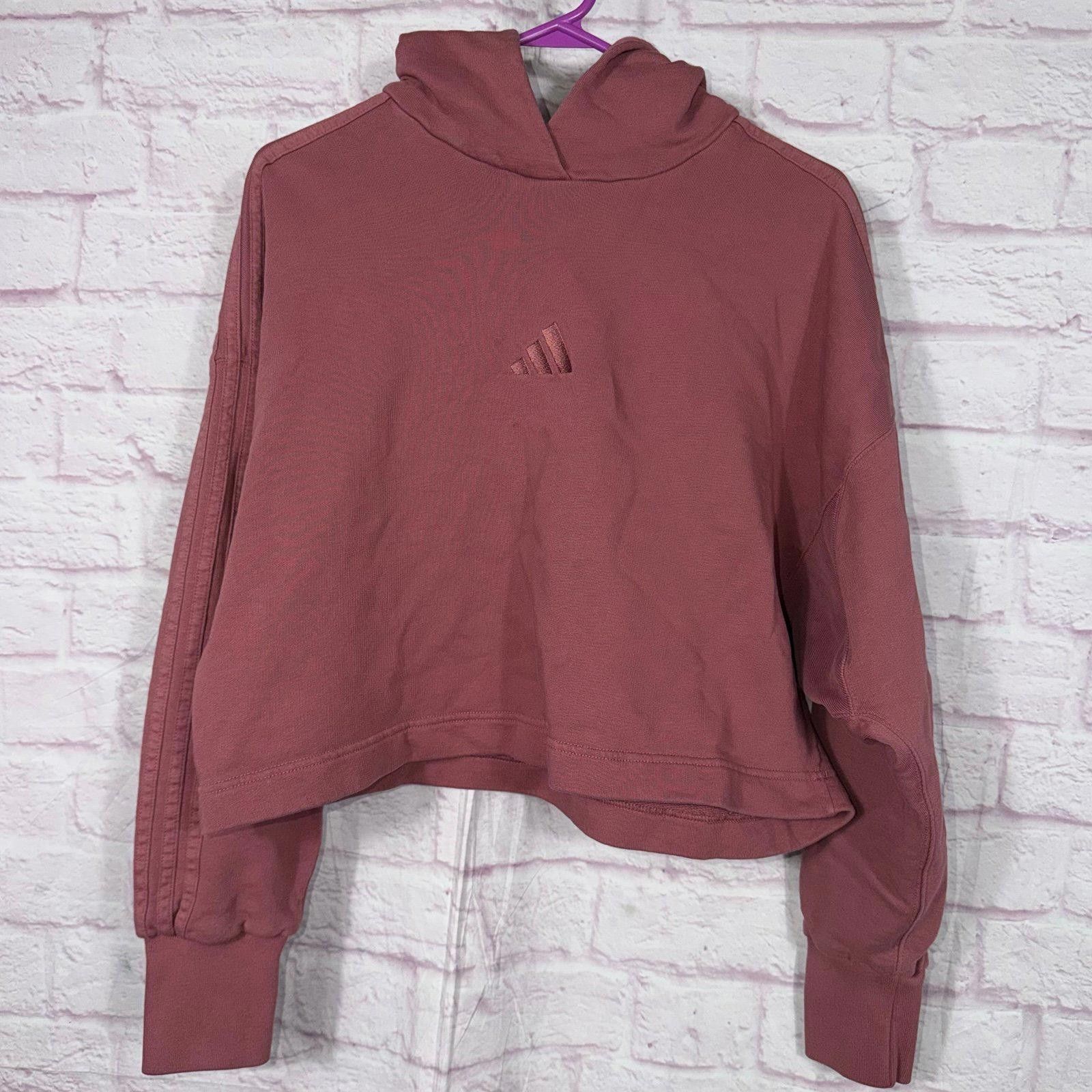 Adidas Adidas Women's XL Cropped Hoodie in Dusty Rose Size ONE SIZE - 1 Thumbnail