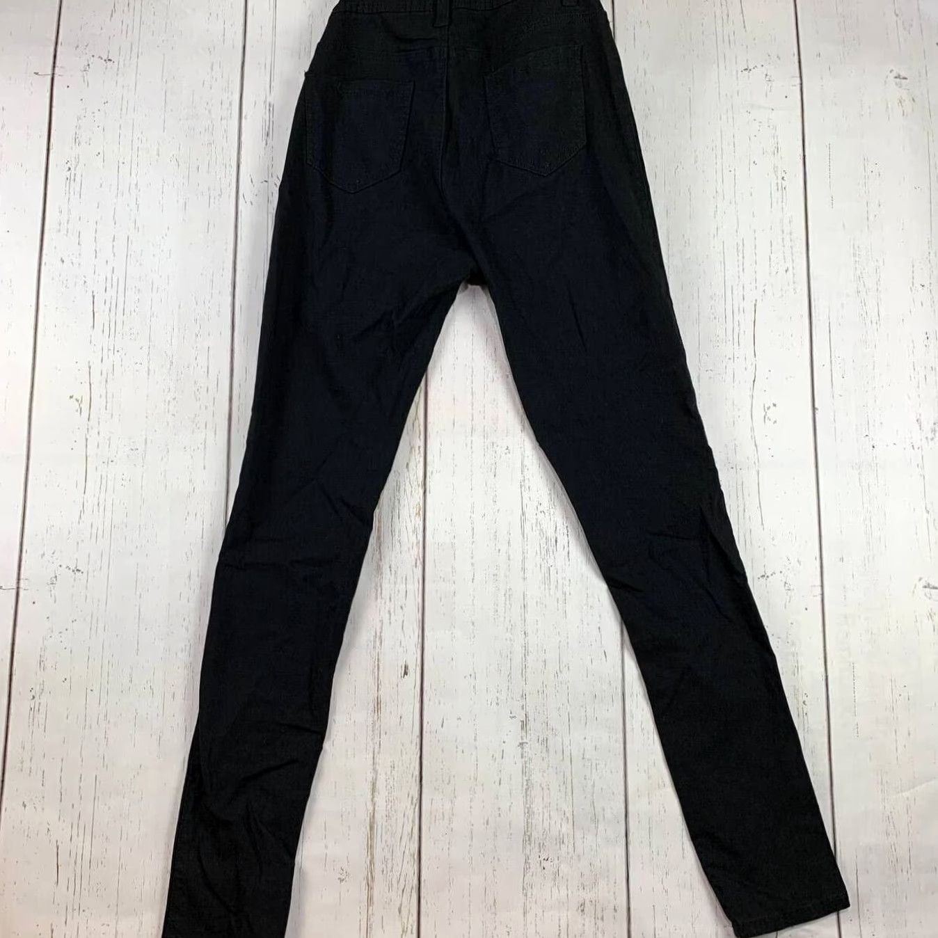 Vintage T&Y Jegging Jeans Women Black Low Rise Stretch Pants 24x28 Large L Regular Wash Dark Inseam 28" Zip Vintage No Ves Size 36" / US 14 / IT 50 - 2 Thumbnail