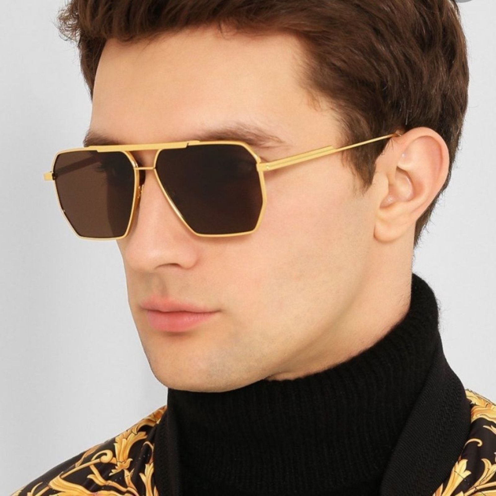 BRAND NEW BOTTEGA VENETA BV1012S 003 Gold/Brown Unisex
