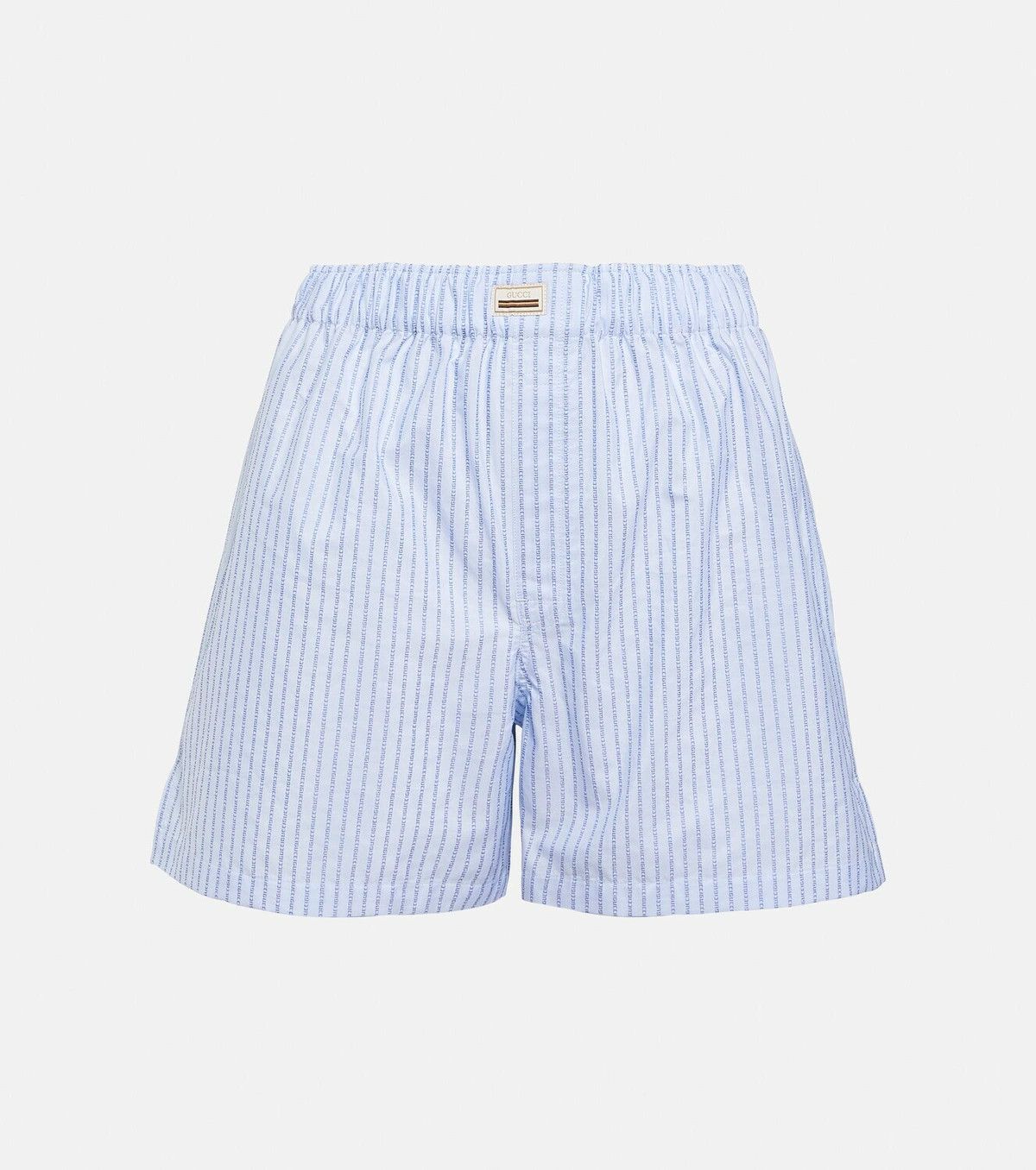 Gucci oc11z0126 Cotton Poplin Shorts In Blue Size 34" / US 12 / IT 48 - 1 Thumbnail