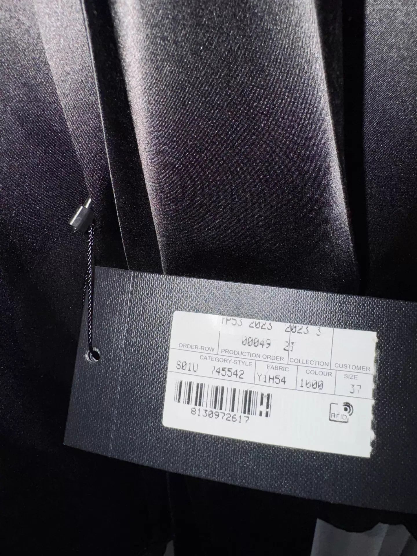 Saint Laurent Paris Saint Laurent 23FW Runway Silk Tie Shirt Black 37XS Size US XS / EU 42 / 0 - 3 Thumbnail
