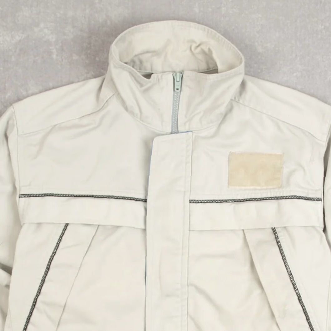 Vintage VINTAGE Full Zip Utility Workwear Jacket Womens Off-White Regular Size Medium Size M / US 6-8 / IT 42-44 - 3 Thumbnail