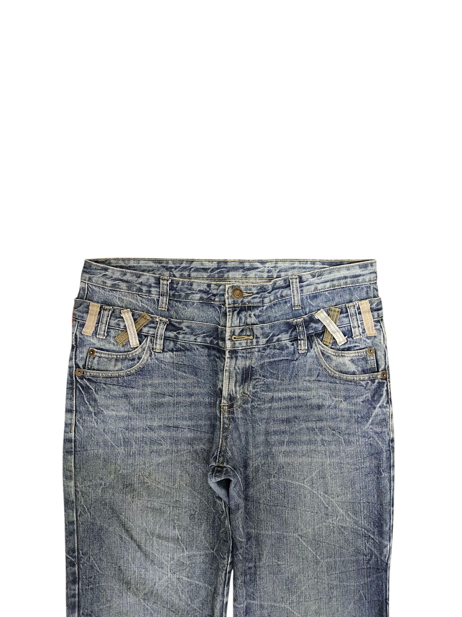 Hysteric Glamour × Undercover Japanese Brand Double Waist Clawmark Distress Faded Jeans Size US 37 - 8 Thumbnail