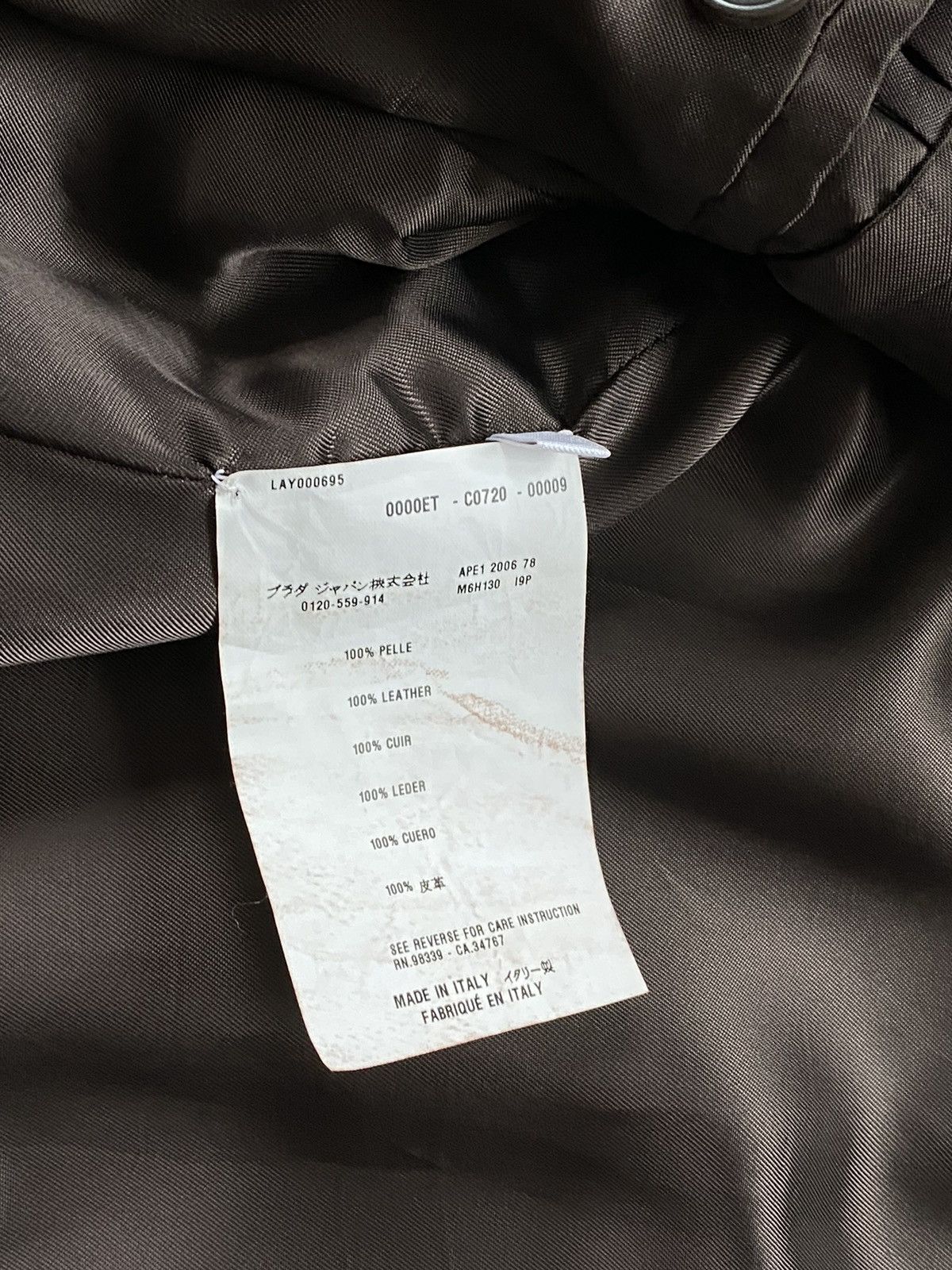 Miu Miu 🔥Archive Miu Miu FW2006 Hand Dyed Leather Trench Coat Brown Size M / US 6-8 / IT 42-44 - 20 Thumbnail