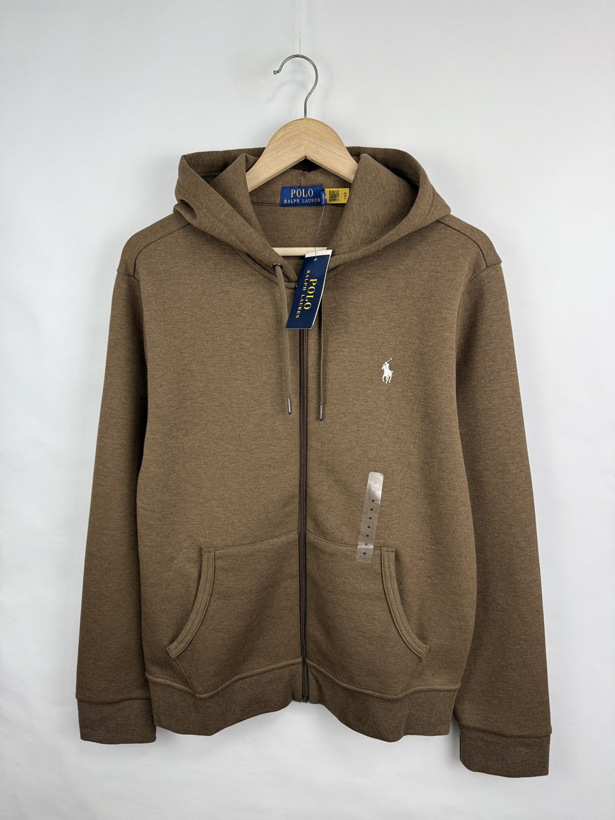 Polo Ralph Lauren 🇺🇸 NWT❗️Polo Ralph Lauren Double Knit Full Zip Hoodie Brown Size US M / EU 48-50 / 2 - 7 Thumbnail