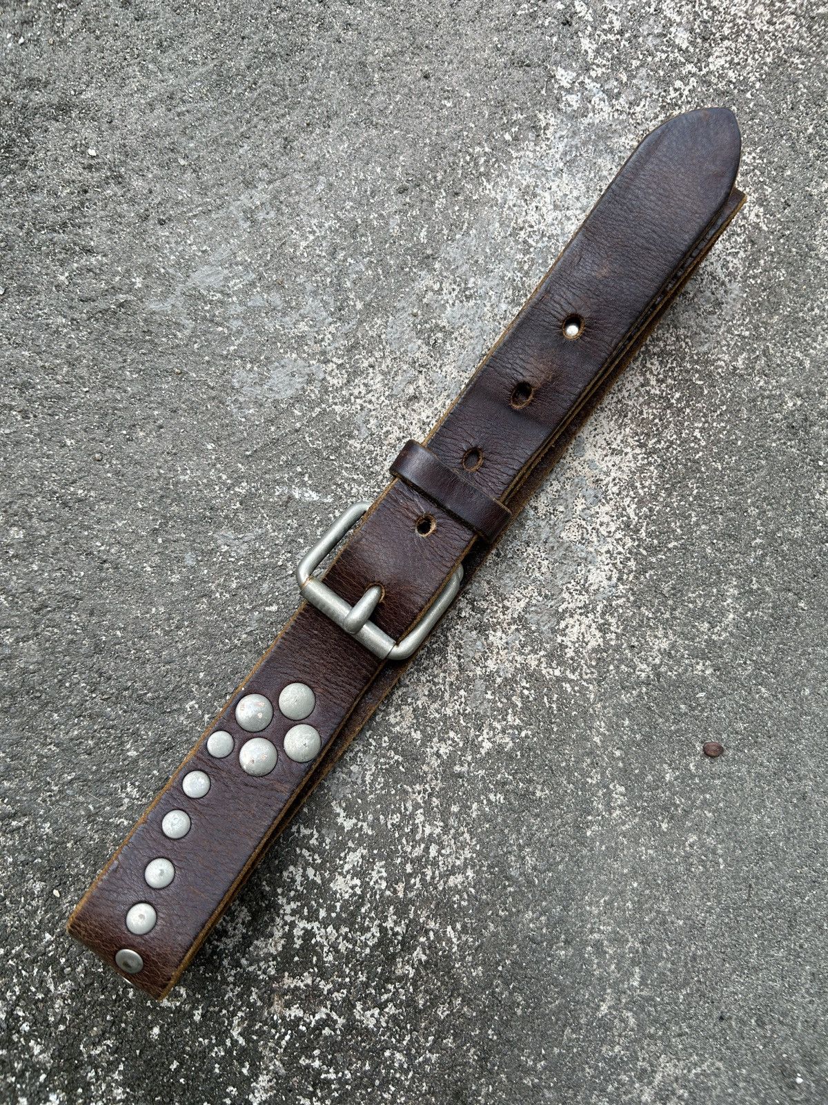 Vintage Vintage studded leather belt (Kapital Style) Size ONE SIZE - 1 Thumbnail