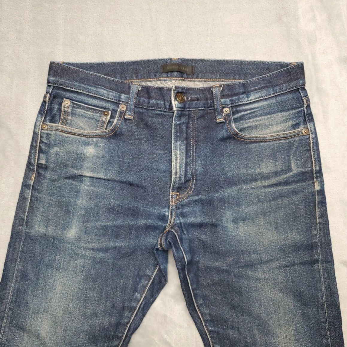 Uniqlo J Crew Selvedge Jeans Mens 30x32 770 Japanese Kaihara Denim Button Fly Slim Fit Jeans Size US 31 - 7 Thumbnail