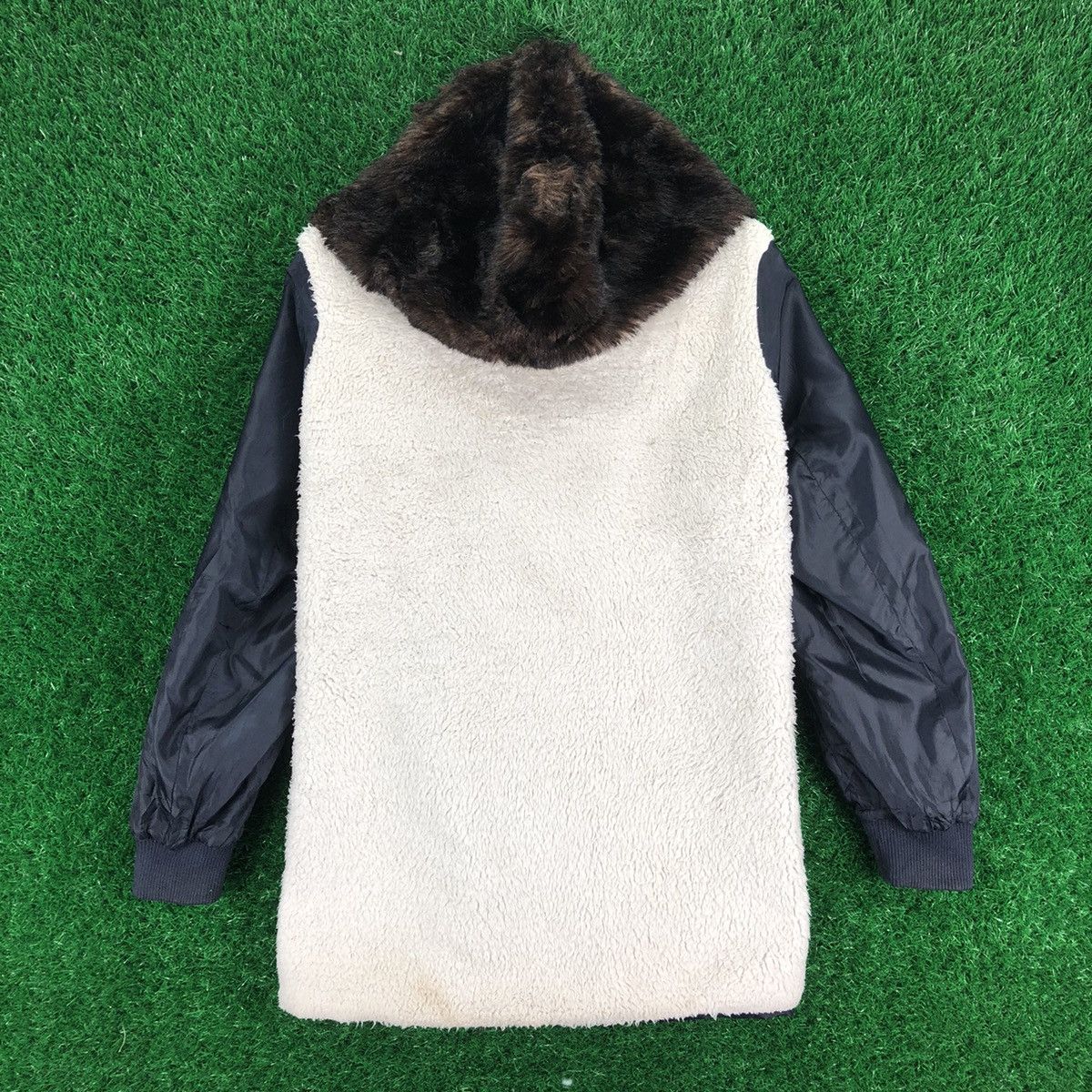 Japanese Brand Vintage Faux Fur Zipper Jacket Hoodie Size XXS / US 00 / IT 34 - 4 Thumbnail