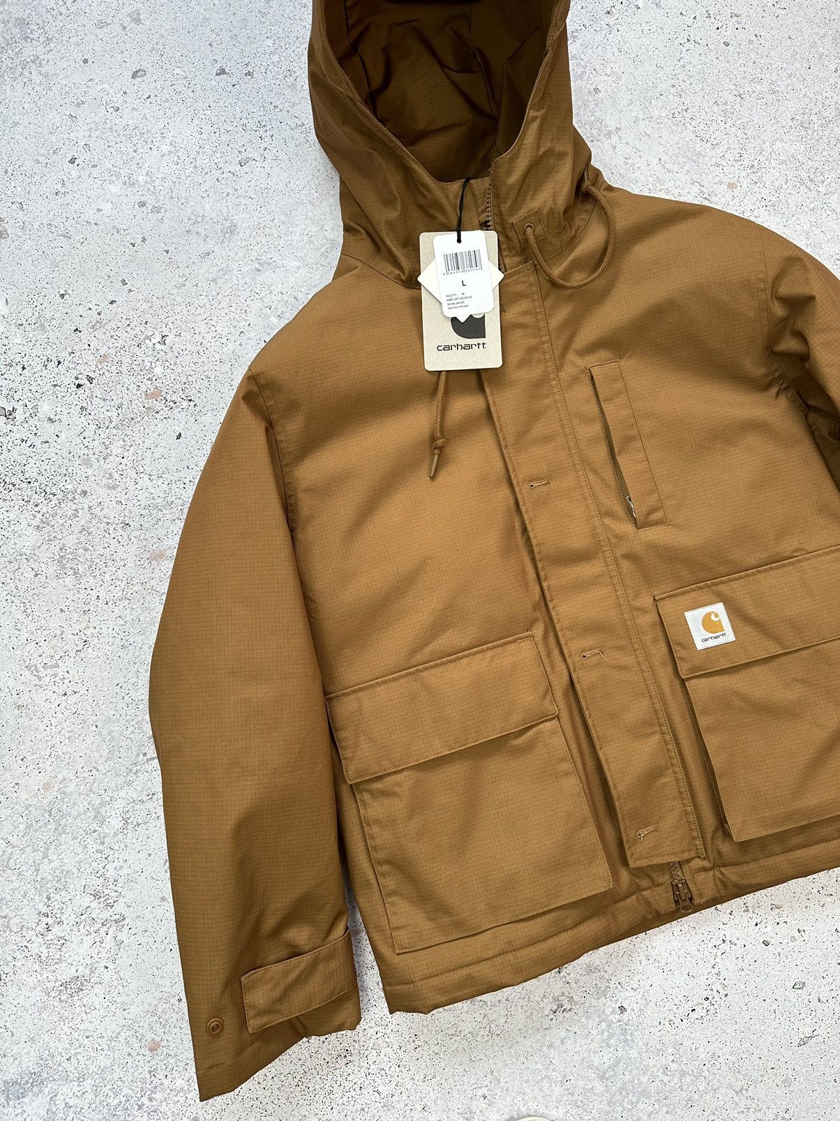 Carhartt × Carhartt Wip NEW! Carhartt WIP Valley Hooded Jacket Winter Men Brown L Size US L / EU 52-54 / 3 - 3 Thumbnail