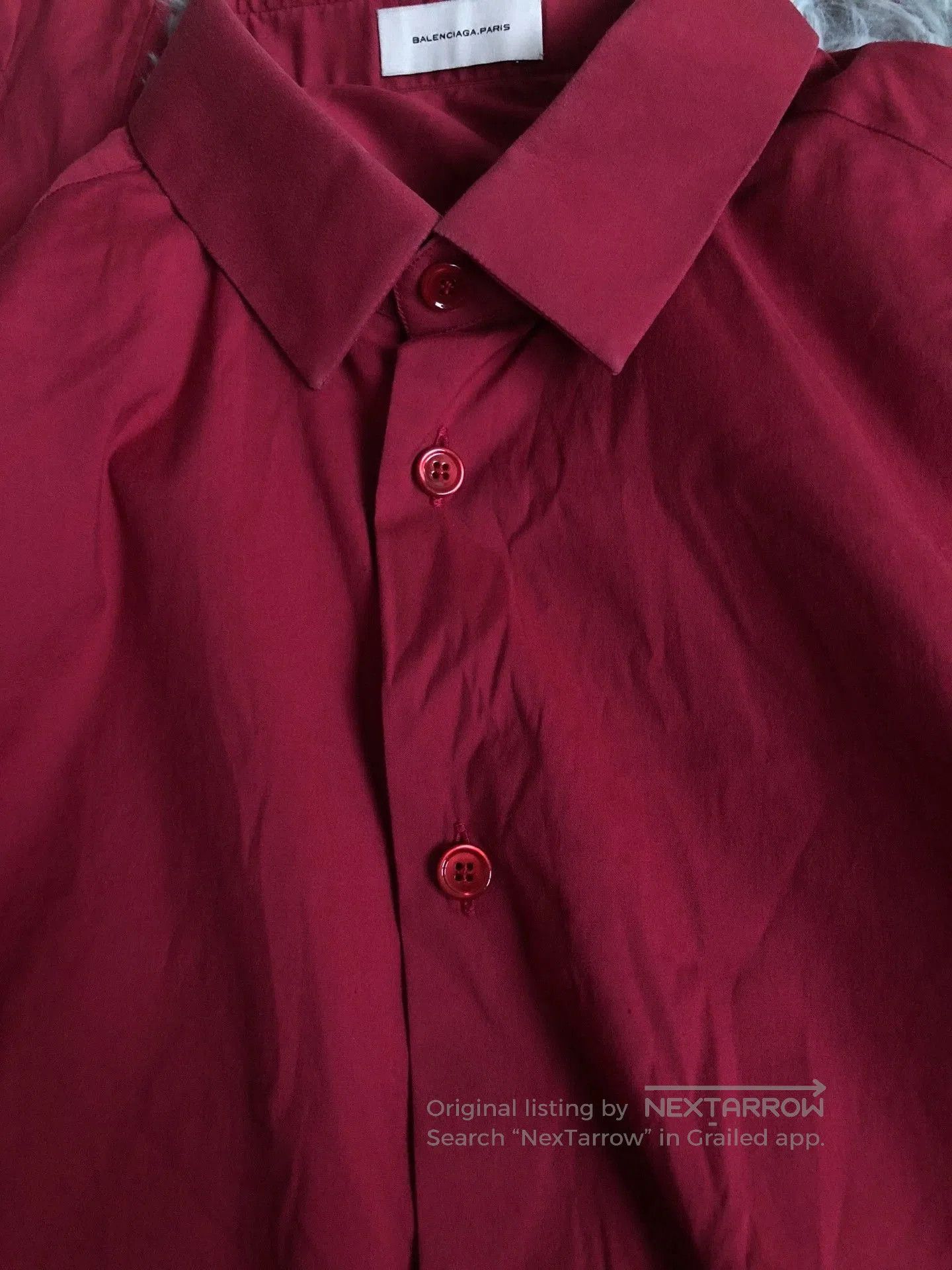 Balenciaga Balenciaga Burgundy Shirt. Size US S / EU 44-46 / 1 - 5 Thumbnail