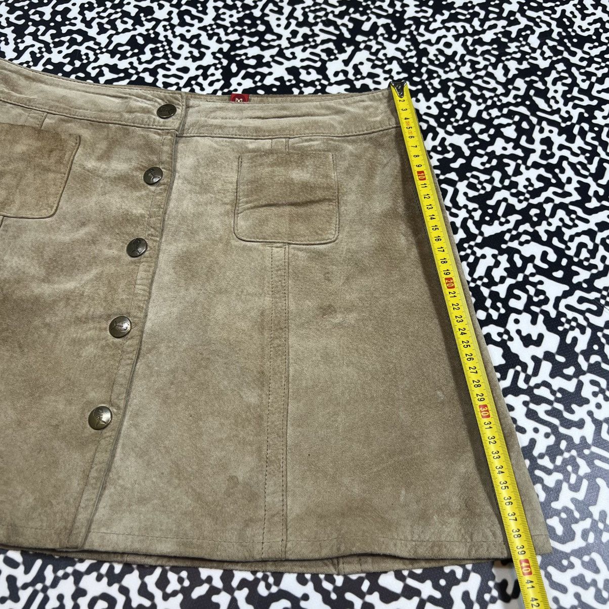 Japanese Brand Vintage Y2K Fishbone Leather Mini Skirt Japanese 90s Style Size 27" / US 4 / IT 40 - 18 Thumbnail