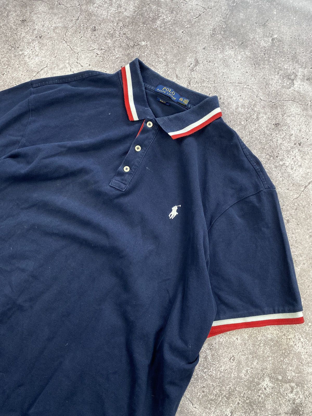 Polo Ralph Lauren × Vintage Vintage 2000s Polo Ralph Lauren Striped Polo Shirt XL-XXL Size US XXL / EU 58 / 5 - 2 Thumbnail