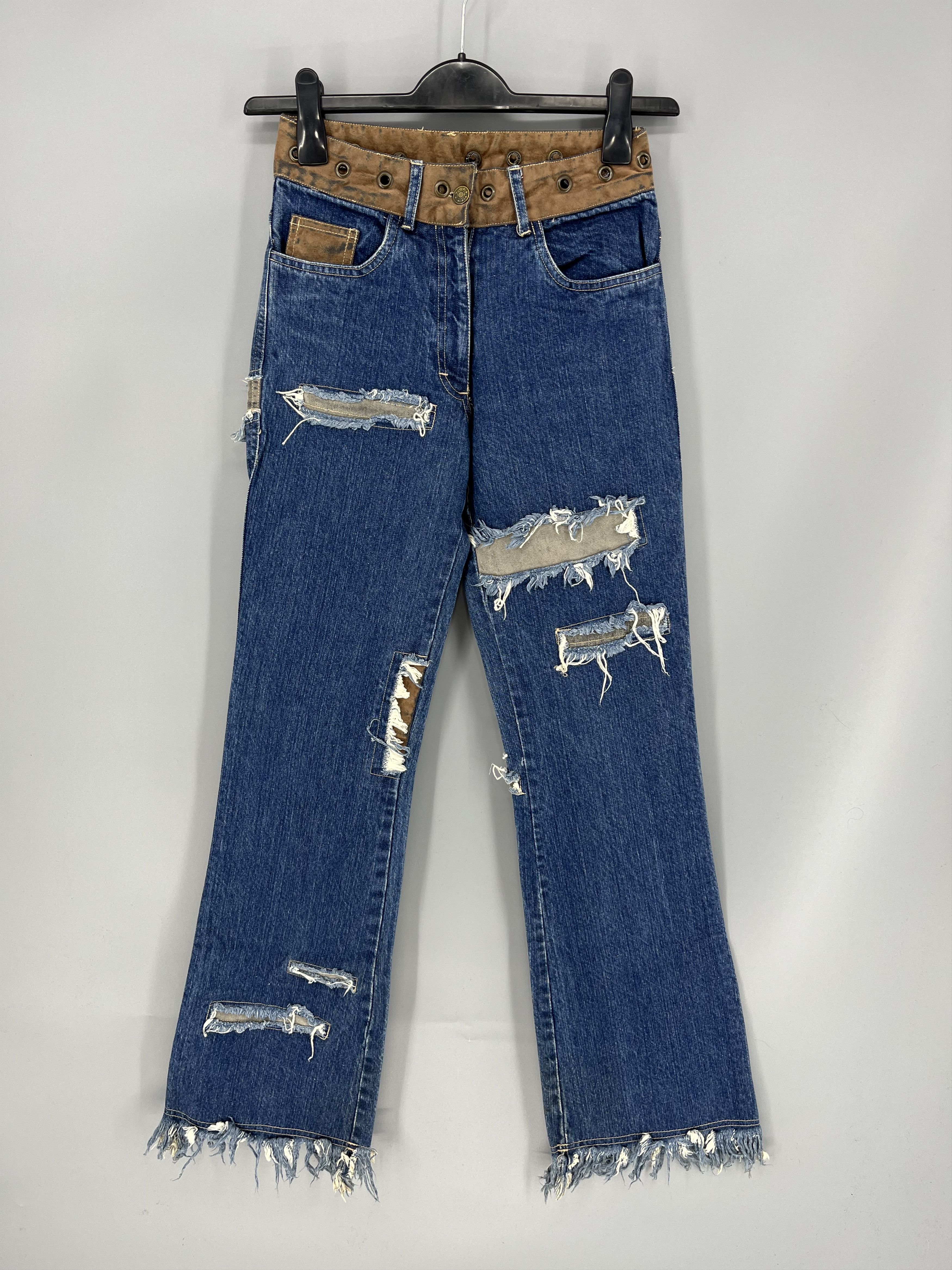 Japanese Brand Vintage Custom Japanese Oririn Light Wash Style Flare Jeans Size 24" / US 00 / IT 34 - 1 Thumbnail