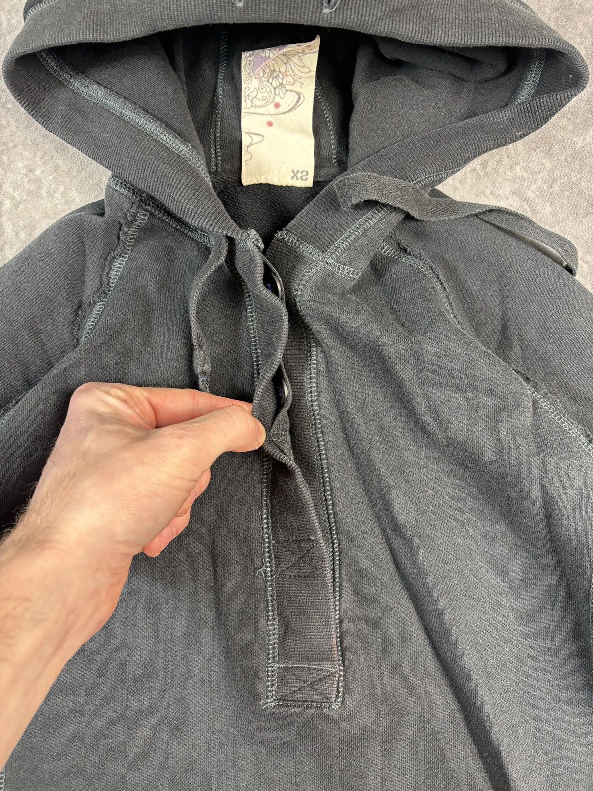Juicy Couture × Other 2000s Talula Hoodie Vintage Pullover Half Button Sweatshirt Size XS / US 0-2 / IT 36-38 - 7 Thumbnail