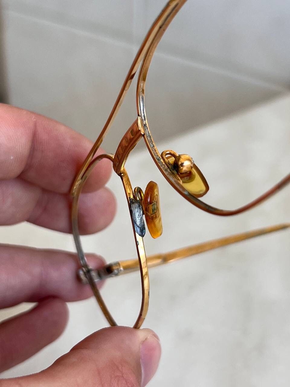 Tiffany & Co. Tiffany T396 Gold Plated frame 90s vintage USED ONLY FRAME Size ONE SIZE - 23 Thumbnail