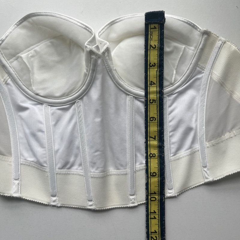 Other Wonderbra Women's White Satin Corset-Style Bustier 90C/34C Size ONE SIZE - 8 Thumbnail