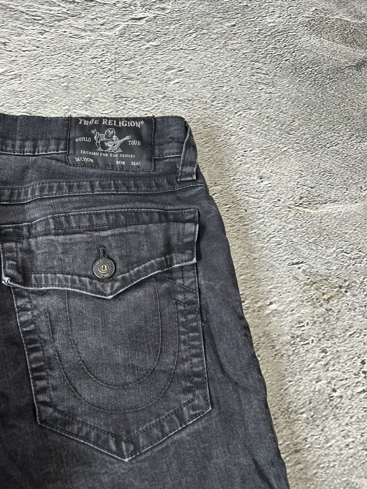 True Religion × Vintage True Religion vintage black jeans denim pants Y2K Ricky Size US 38 / EU 54 - 2 Thumbnail