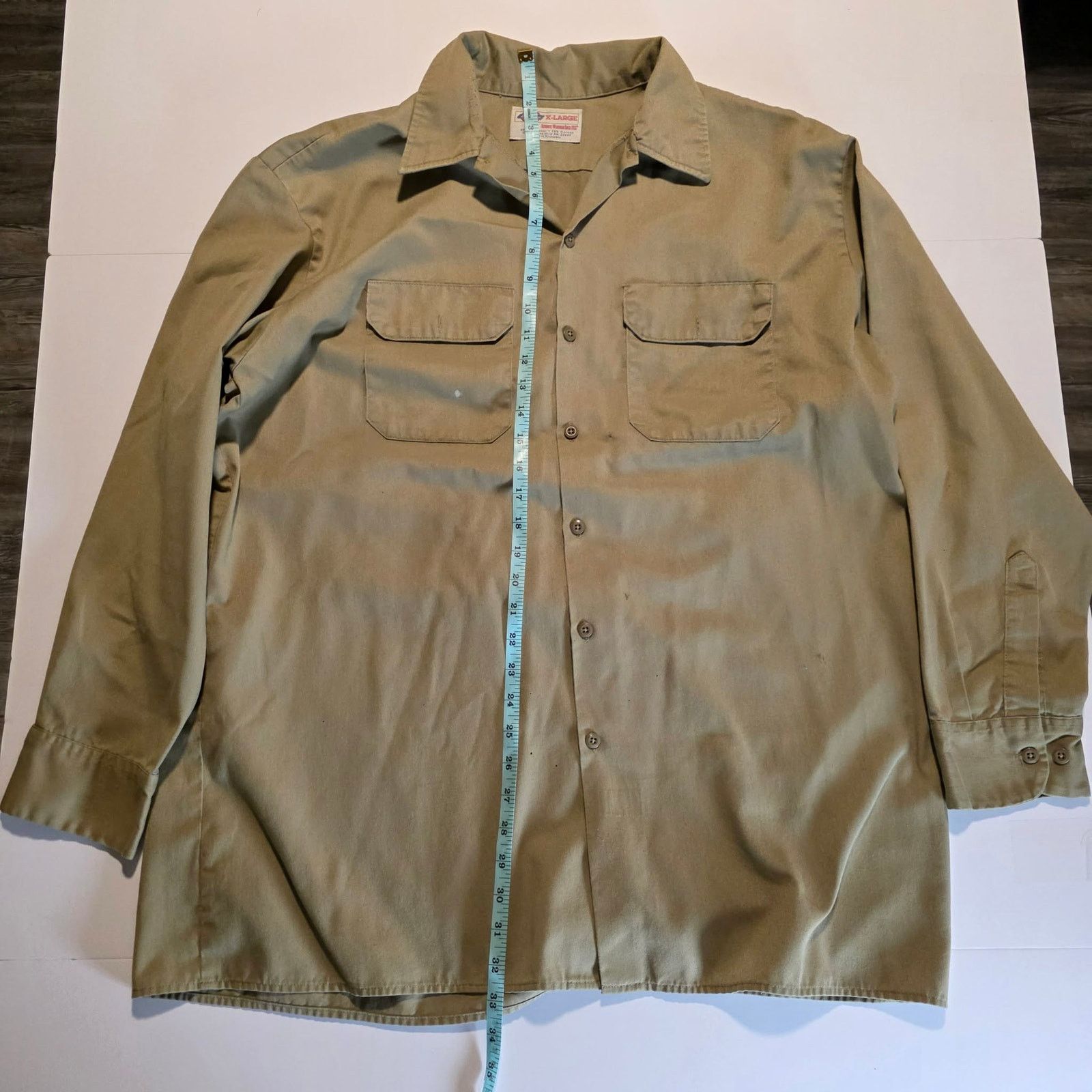 Dickies Dickies Work Shirt Men's XL Tan Long Button Up Dual Pocket Size US XL / EU 56 / 4 - 1 Thumbnail