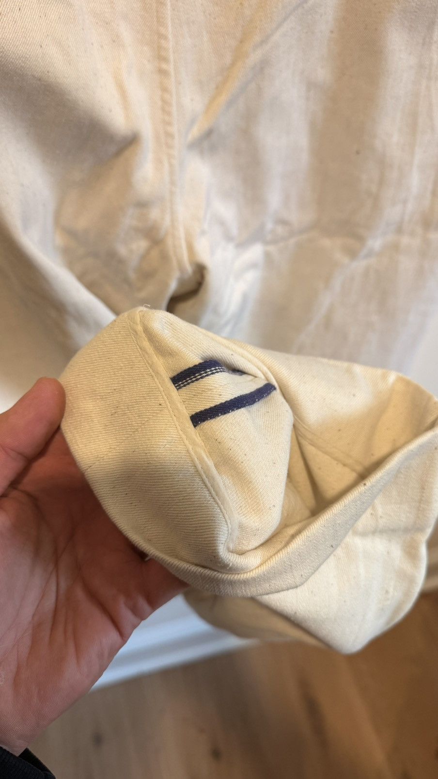 11.11 / eleven eleven Ecru Drawstring Denim Trousers Size US 34 / EU 50 - 7 Thumbnail