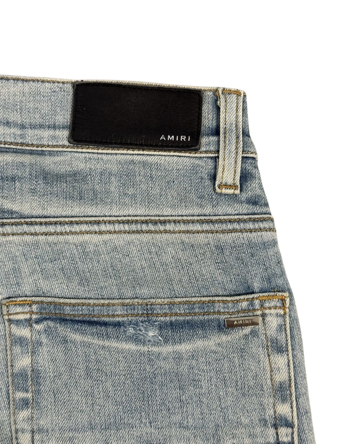 Amiri AMIRI MX1 Tiger Patch Distressed Denim - Light Wash Size US 30 / EU 46 - 3 Thumbnail