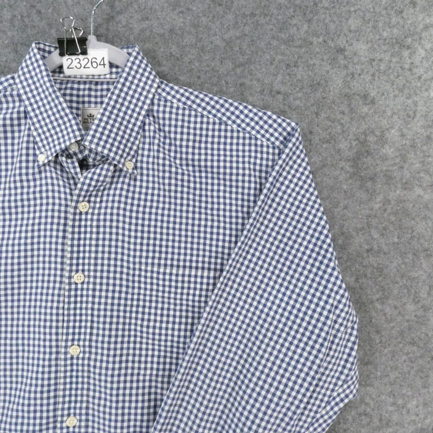 Peter Millar Peter Millar Shirt Mens Large Nanoluxe Long Sleeve Button Up Blue White Gingham Size US L / EU 52-54 / 3 - 6 Thumbnail