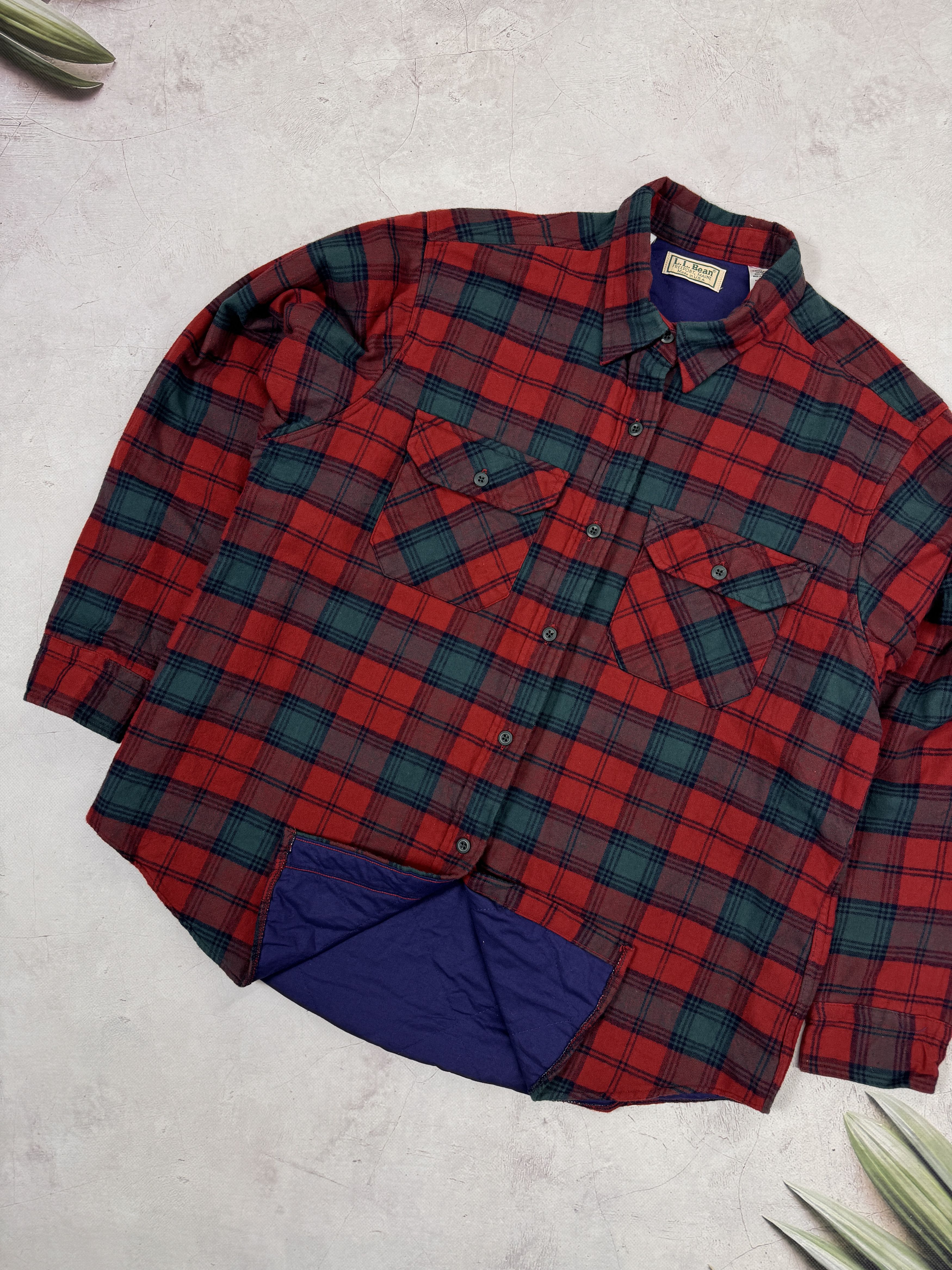 L.L. Bean L.L. Bean Flannel Shirt Thinsulate Thermal Checkered Womens Size XL / US 12-14 / IT 48-50 - 2 Thumbnail