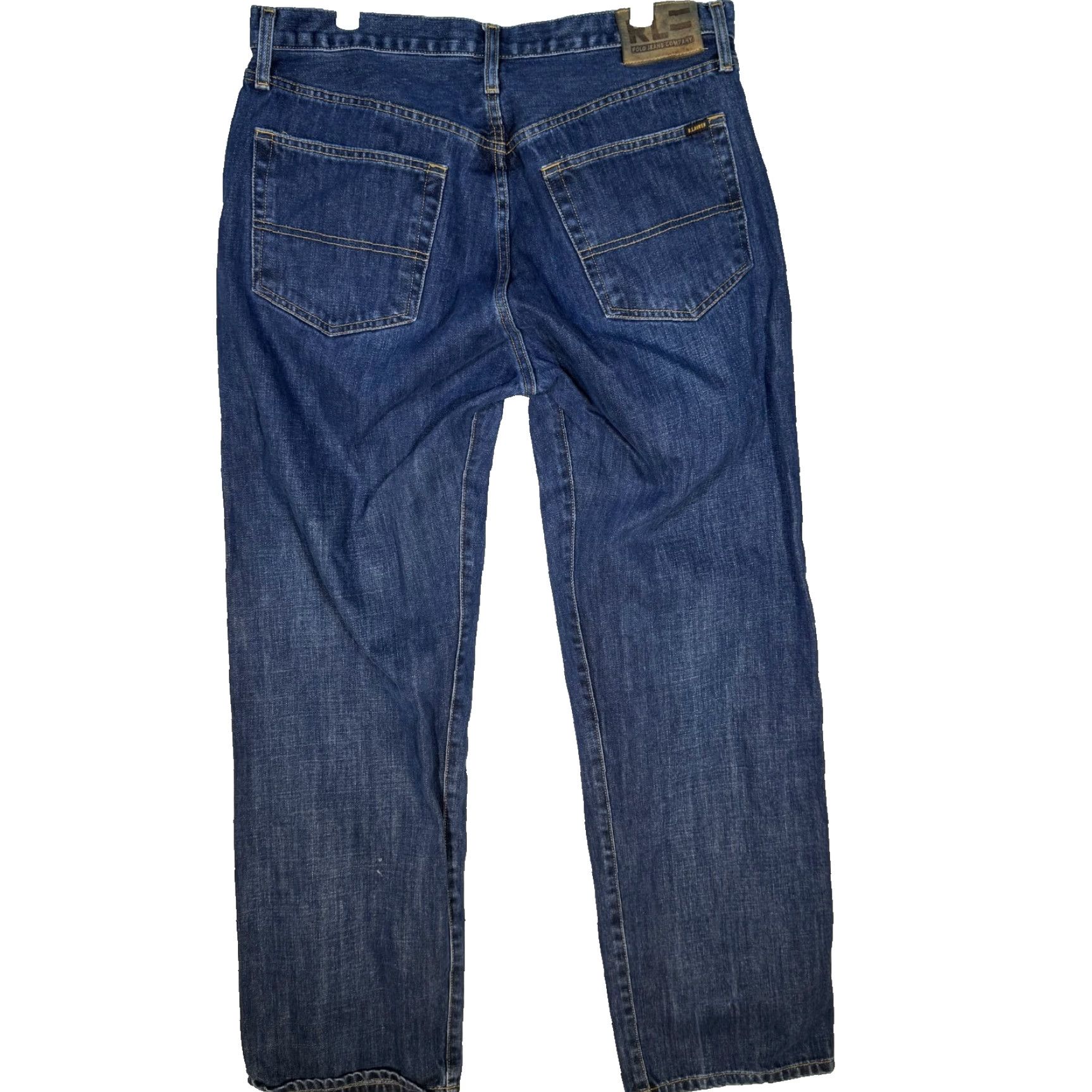Polo Ralph Lauren Ralph Lauren Polo Jeans Mens 36 X 32 Blue Denim High-Rise Straight Leg Jeans Vintage No Size US M / EU 48-50 / 2 - 3 Thumbnail