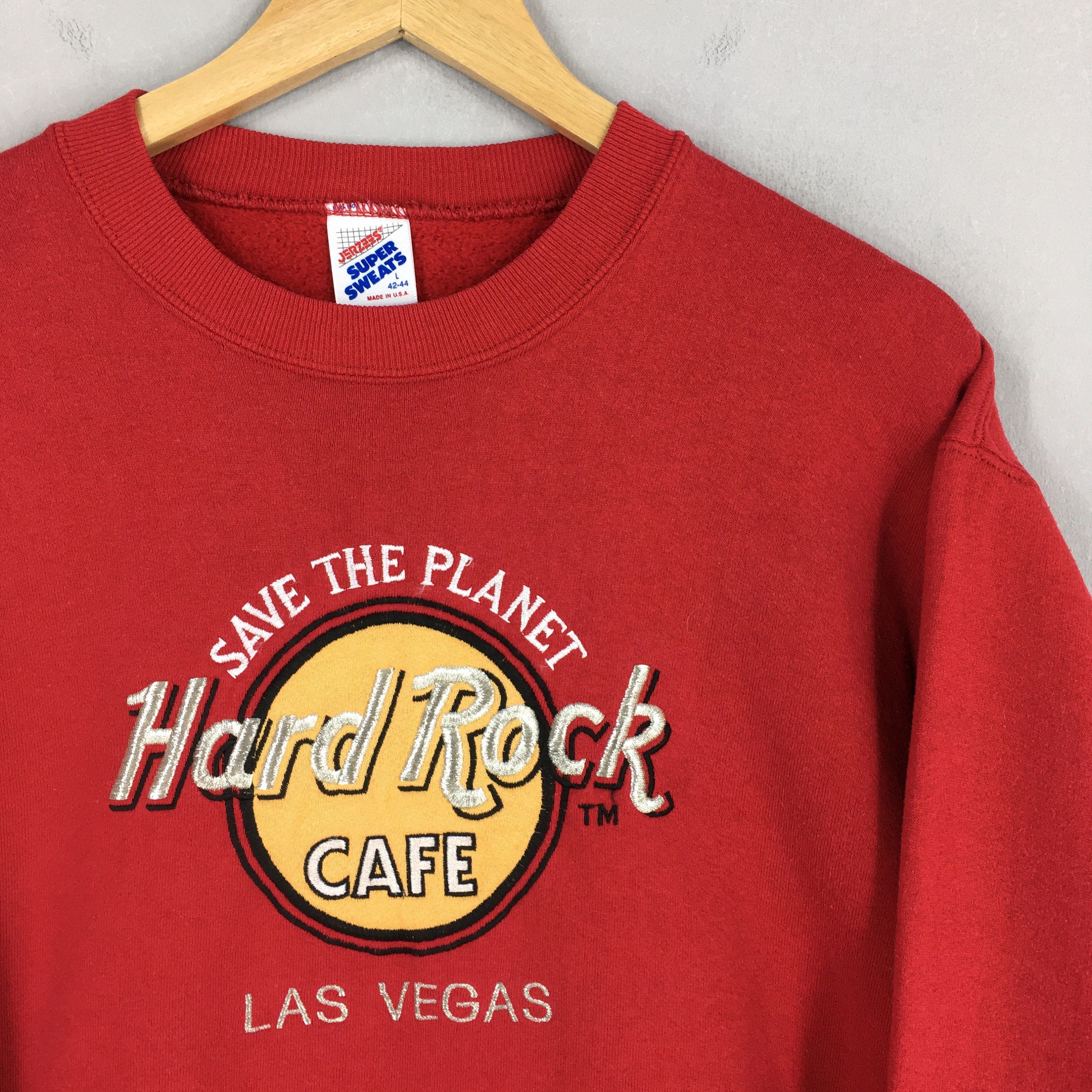 Hard Rock Cafe Vintage Hard Rock Cafe Las Vegas Red Sweatshirt Large Size US L / EU 52-54 / 3 - 2 Thumbnail