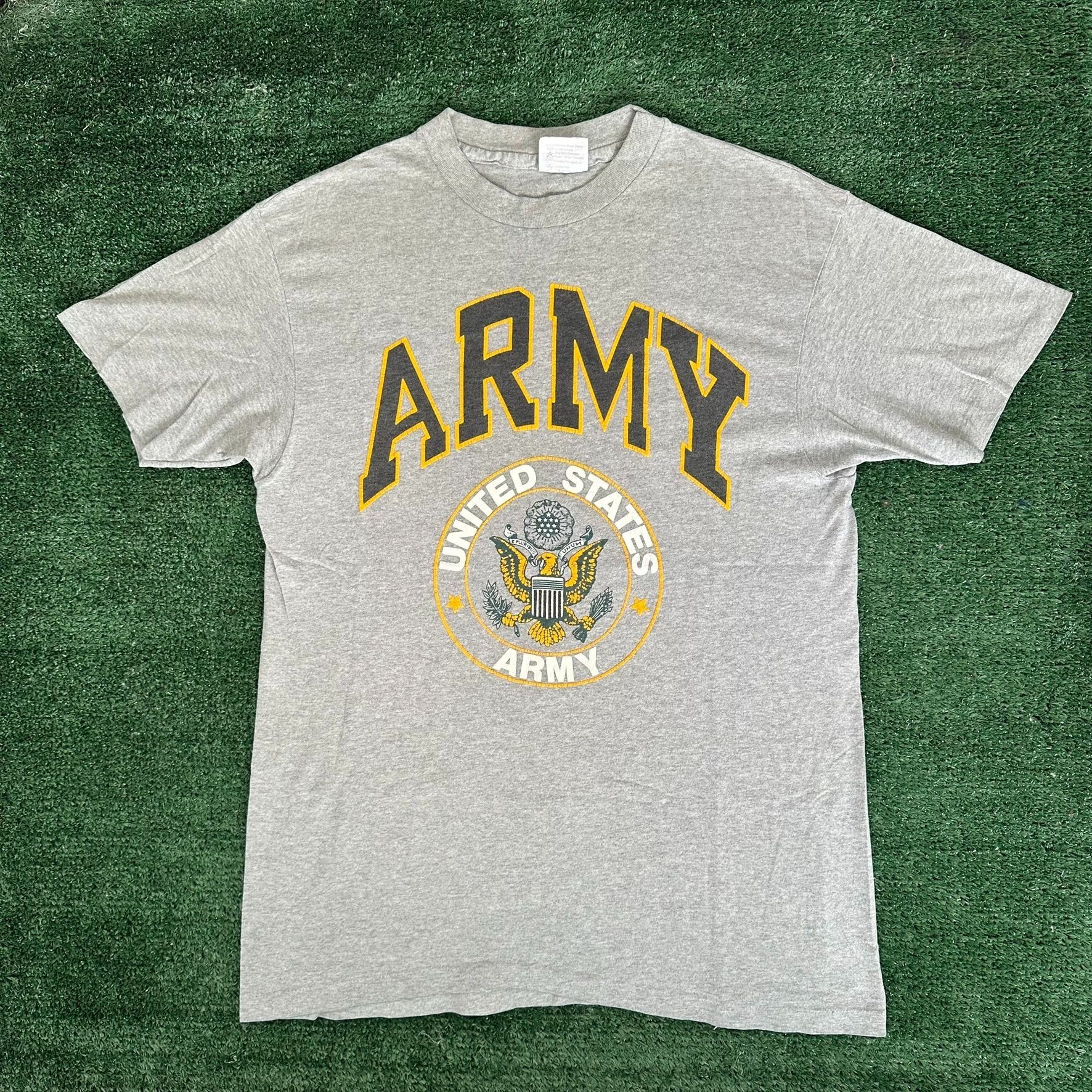 Hanes Vintage 80s United States Army T-Shirt Single Stitch Militar Size US M / EU 48-50 / 2 - 1 Thumbnail