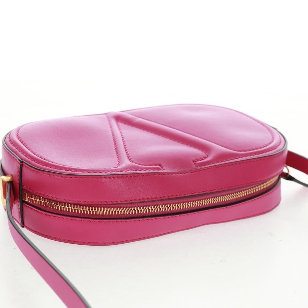 Valentino Valentino Leather V Logo Walk Shoulder Bag Pink Size ONE SIZE - 9 Thumbnail