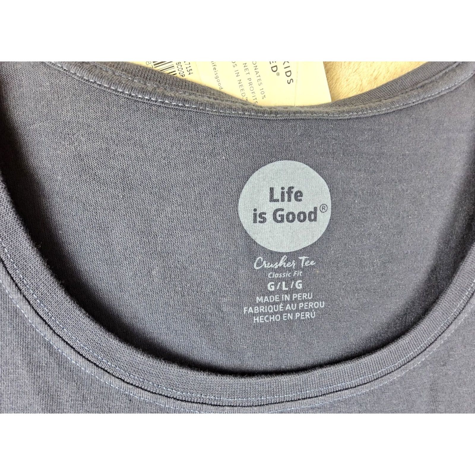 Life is Good Life is Good Womens Short Sleeve Americana Palms Scoop Shirt Size L Blue Cotton Size L / US 10 / IT 46 - 5 Thumbnail