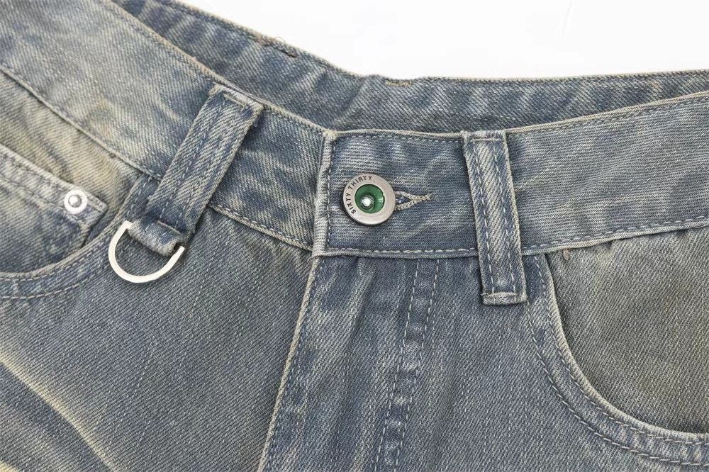 Japanese Brand × Vintage Wide-leg loose casual distressed washed denim shorts Size US 32 / EU 48 - 4 Thumbnail