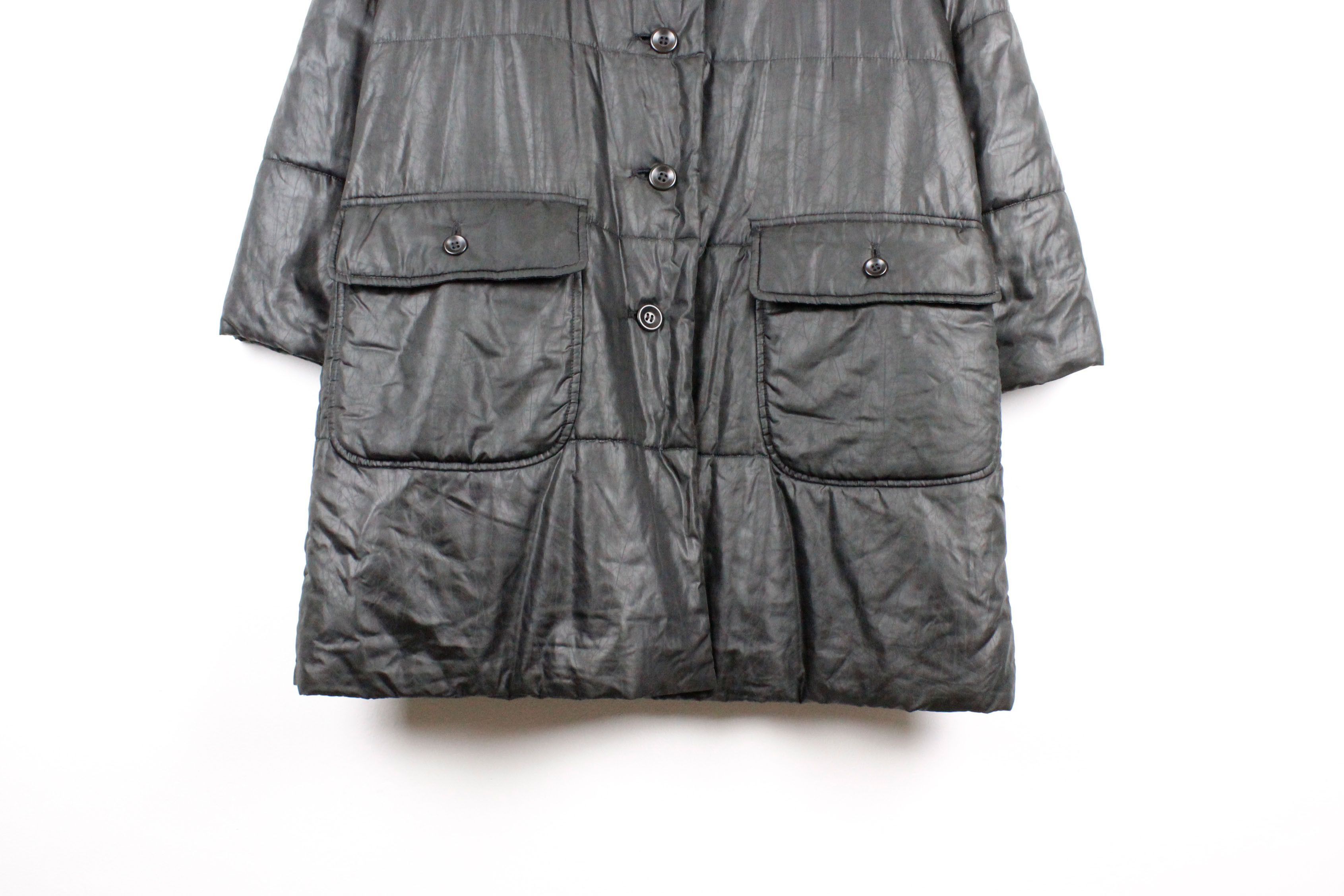 Issey Miyake × Japanese Brand × Vintage Wmns Issey Miyake Cracked Fabric Hooded Parka Jacket Size M / US 6-8 / IT 42-44 - 3 Thumbnail
