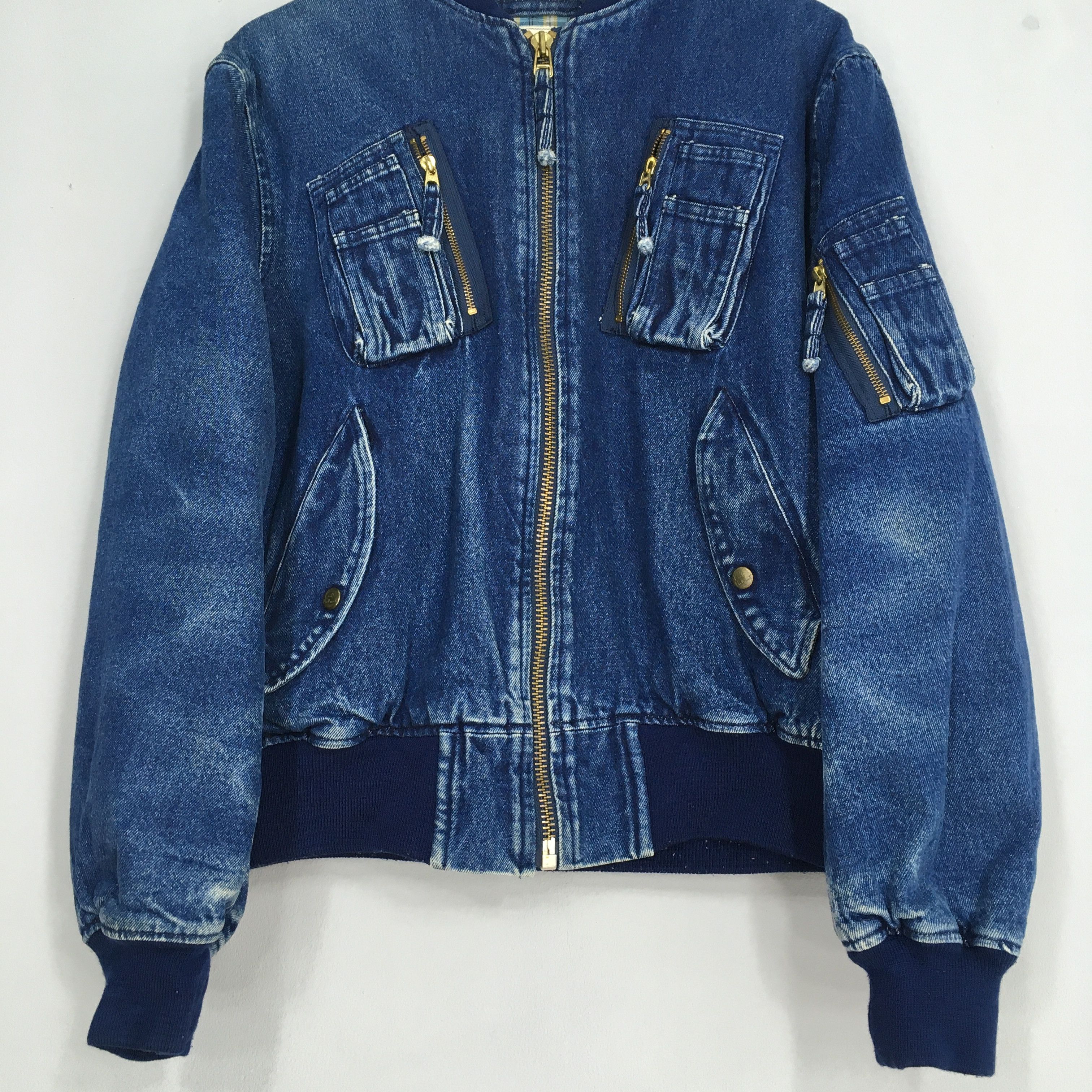 Karl Helmut Vintage Karl Helmut Bomber Denim Jacket Large Size US L / EU 52-54 / 3 - 3 Thumbnail