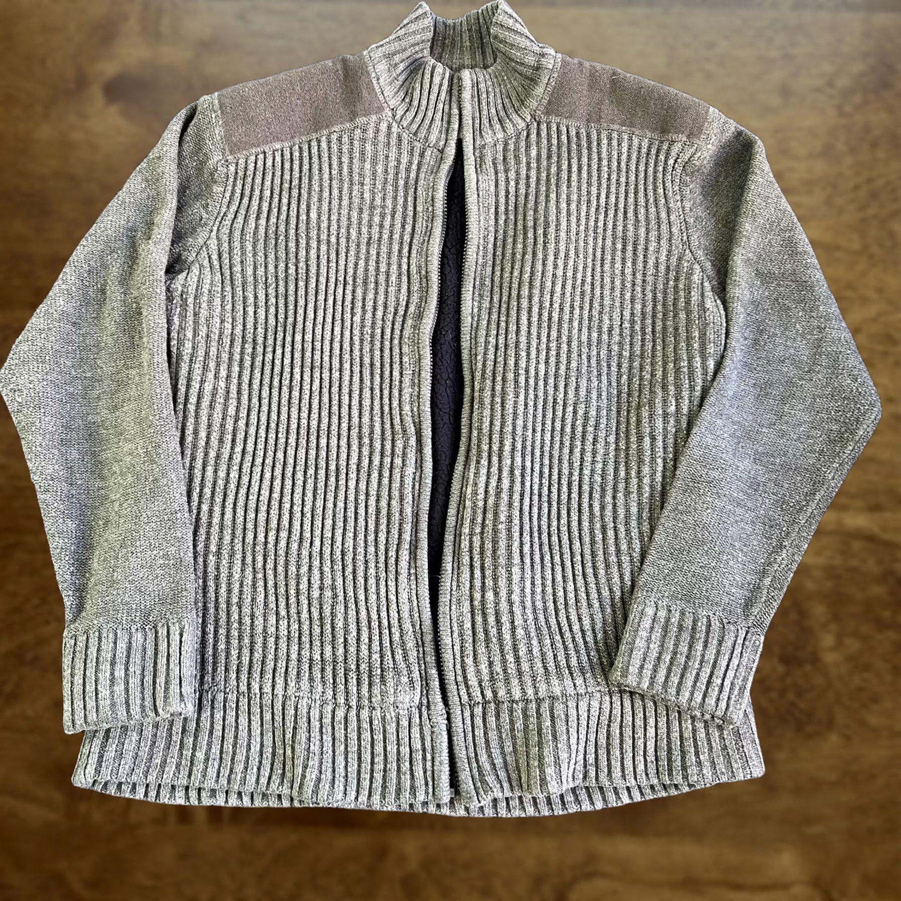 Weatherproof Weatherproof Vintage Sweater Mens L Green Full Zip Mock Neck Sherpa Lined Size US L / EU 52-54 / 3 - 1 Thumbnail