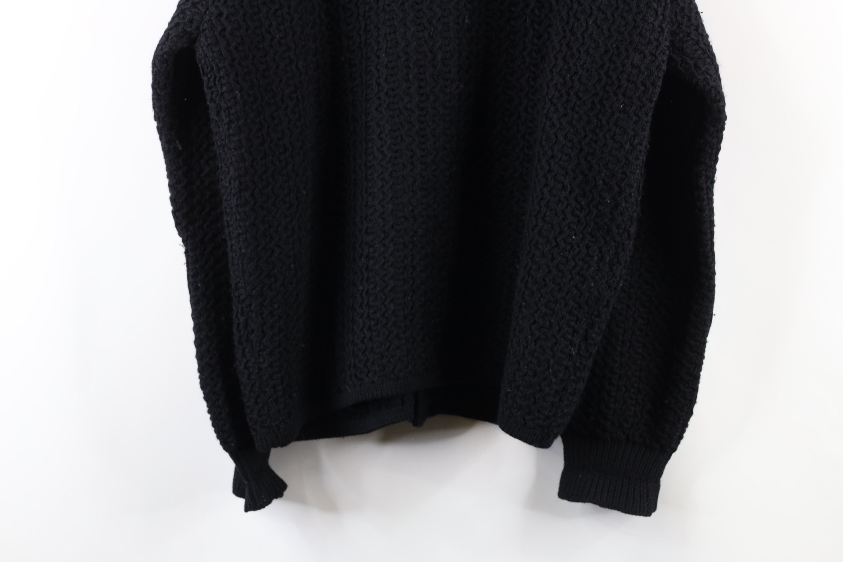 Vintage Vintage 40s 50s Chunky Kurt Cobain Cardigan Sweater Black 