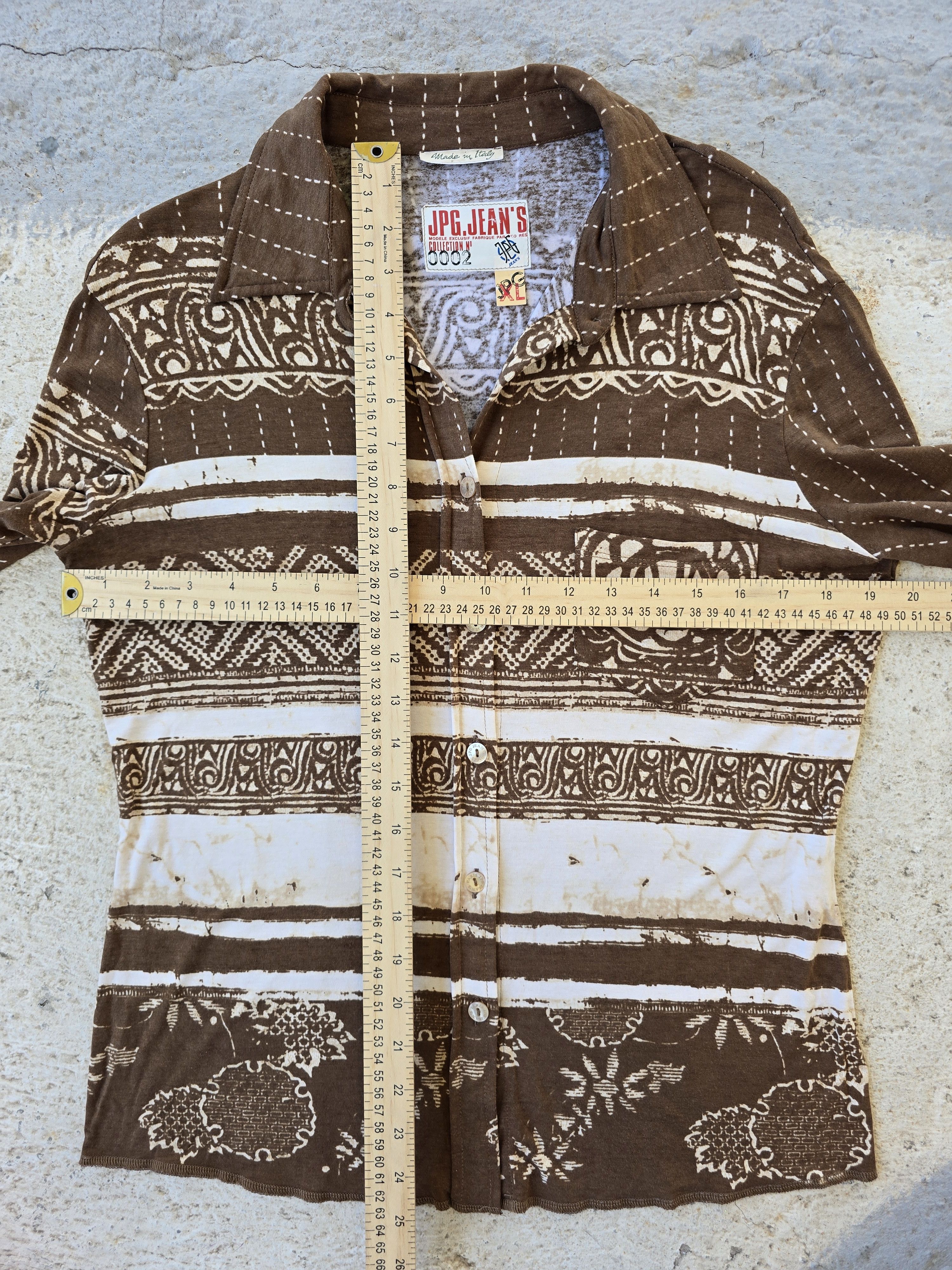Jean Paul Gaultier JPG Jeans Rayon Shirt Size XL / US 12-14 / IT 48-50 - 6 Thumbnail