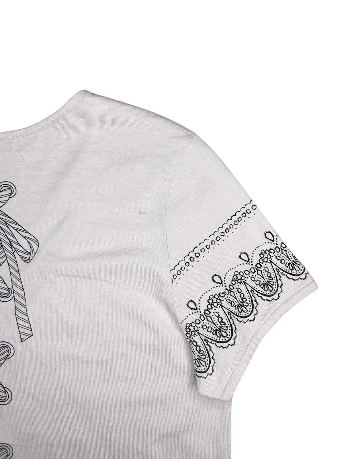 Chloe 00s Lace Print T-Shirt Size XS / US 0-2 / IT 36-38 - 5 Thumbnail