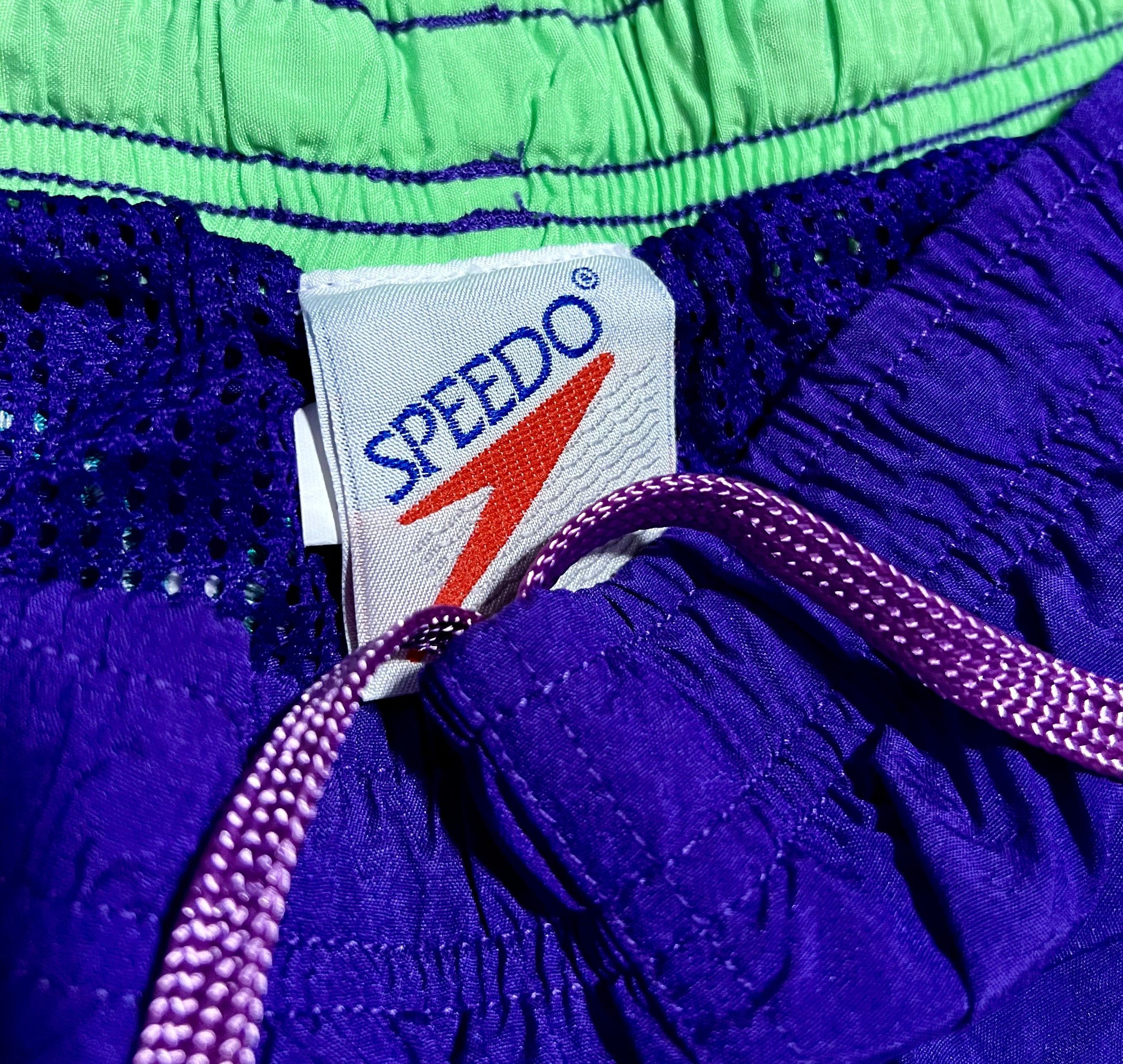Speedo Speedo Vintage 90s Embroidered Rainbow Swim Trunks Shorts Size US 34 / EU 50 - 6 Thumbnail