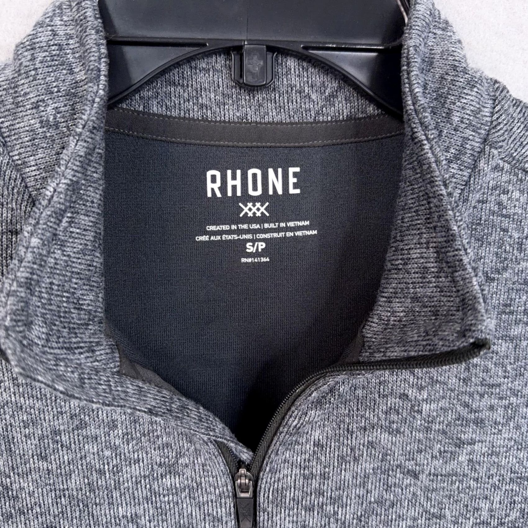 Rhone Rhone Pullover Mens Small Gray 1/4 Zip Mock Neck Fleece Athletic Top Training Size US S / EU 44-46 / 1 - 3 Thumbnail