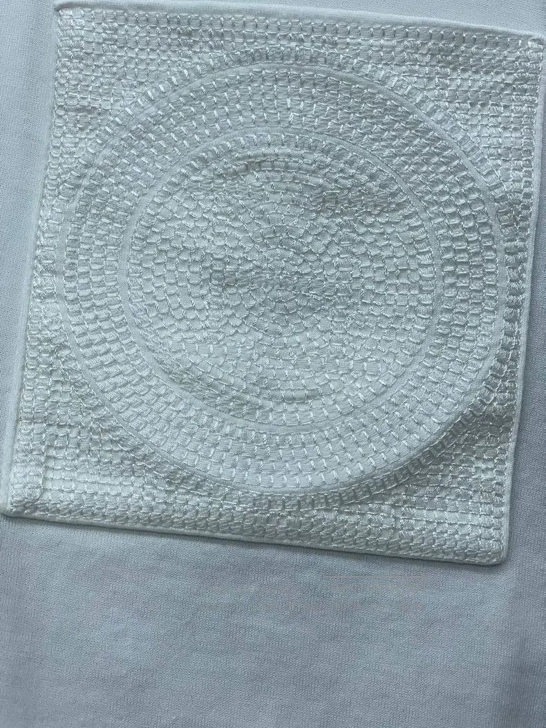 Hermes Hermes White Embroidered Pocket Short-Sleeve T-Shirt Size XS / US 0-2 / IT 36-38 - 3 Thumbnail