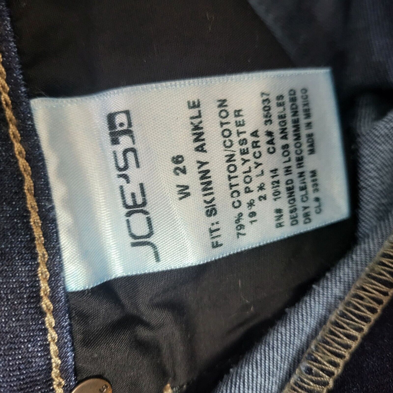 Joe's Joes Skinny Ankle Jeans 26 Womens Mid Rise Dark Wash Denim Size 26" / US 2 / IT 38 - 12 Thumbnail