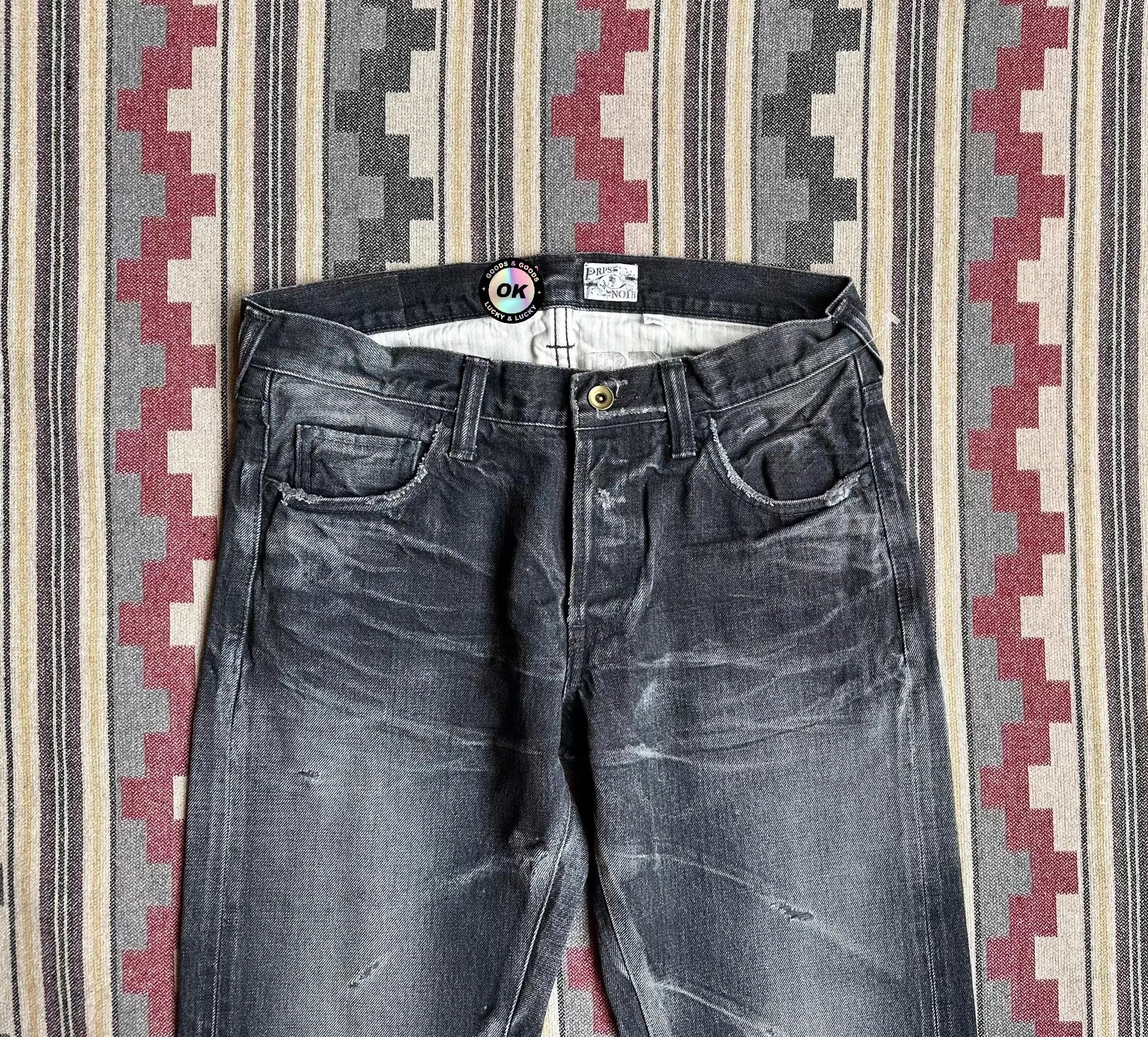 Prps Prps Noir P61P21VBL Heavy Washed Distressed Ripped Cut 32 Size US 32 / EU 48 - 3 Thumbnail