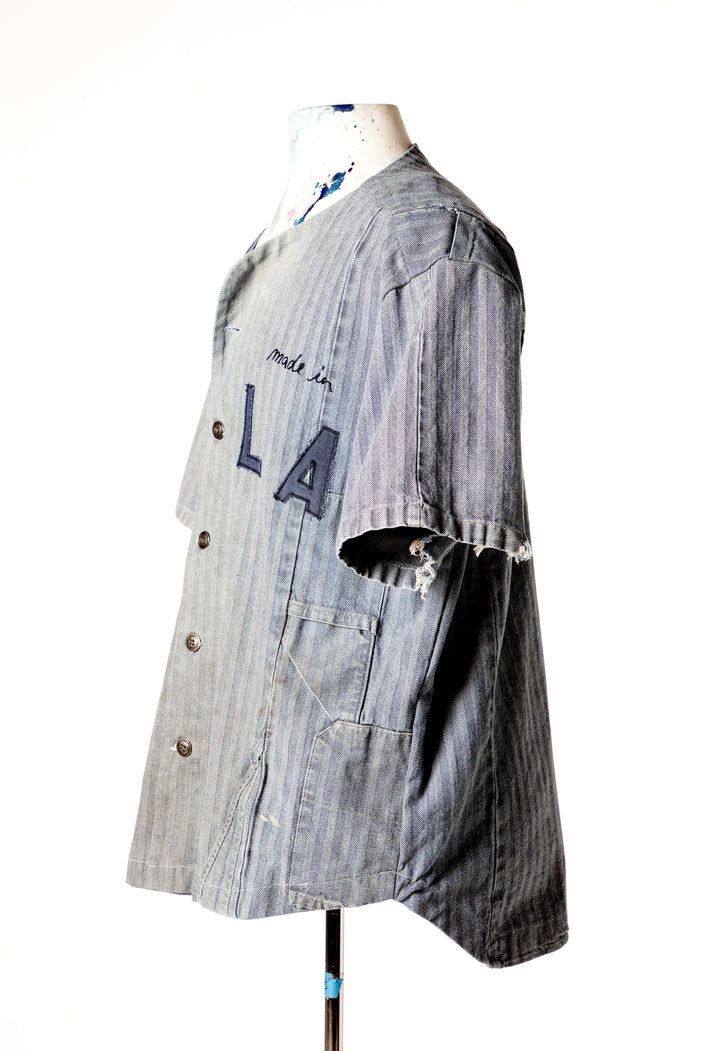 Greg Lauren $1250 Greg Lauren Engineer Baseball Shirt Size US XXL / EU 58 / 5 - 2 Thumbnail