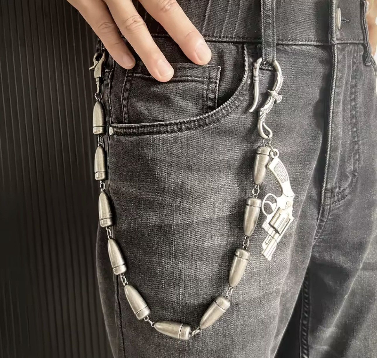 Jewelry Goth Punk Grunge Bullet & Gun Wallet Chain Size ONE SIZE - 1 Thumbnail